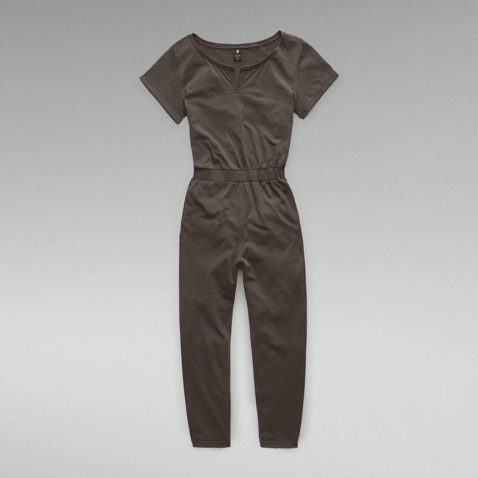 G-STAR Jumpsuit Damen Cocaux Suit Womens Carbid Elastischer Bund Braun Größe: S (1-tlg) Elastischer Bund, Recycled Superstretch