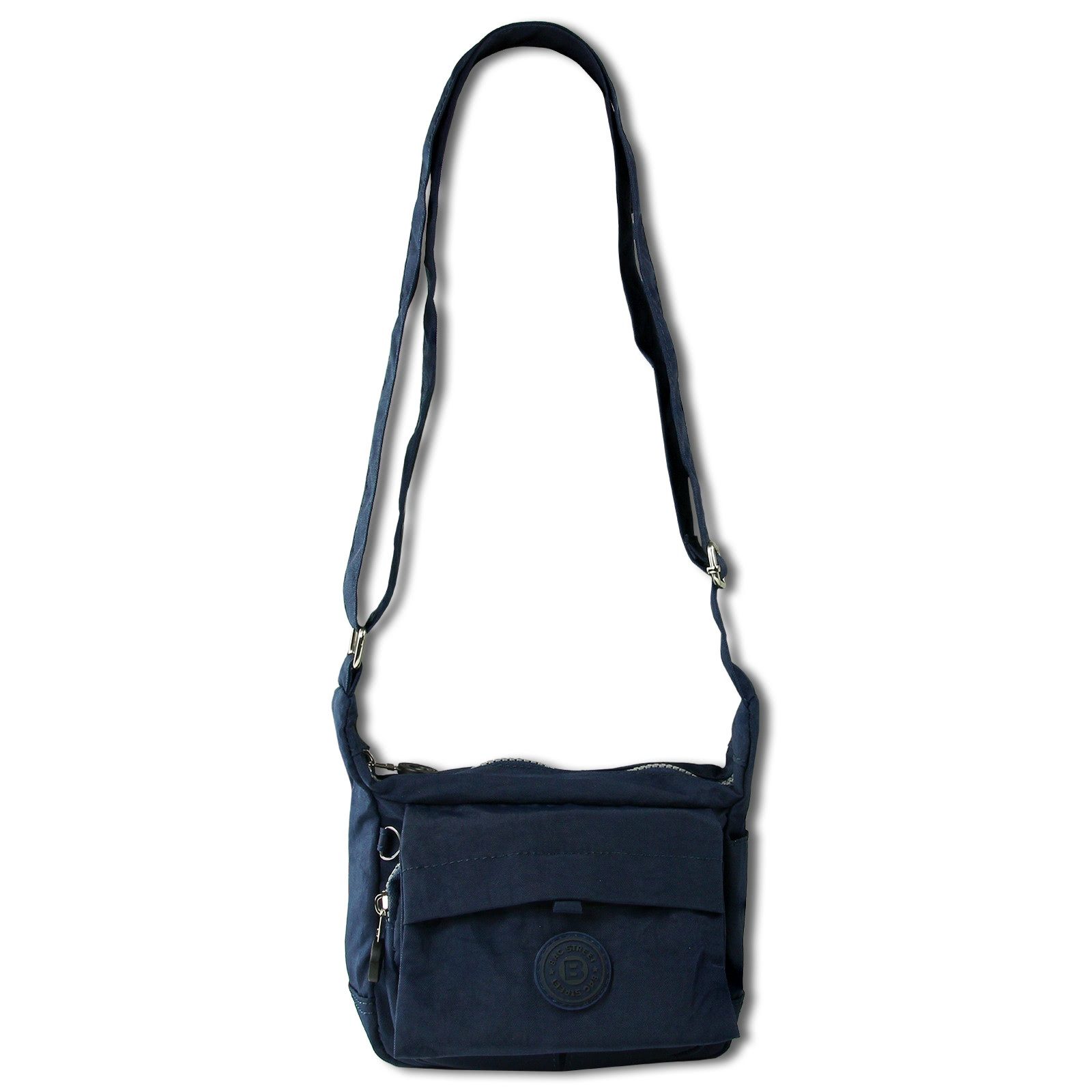 BAG STREET Handtasche Handtasche Abendtasche Nylon navy Damen (Handtasche), Damen, Jugend Tasche aus Crinkle Nylon in dunkelblau, ca. 17cm Breite – Bild 2 von 5