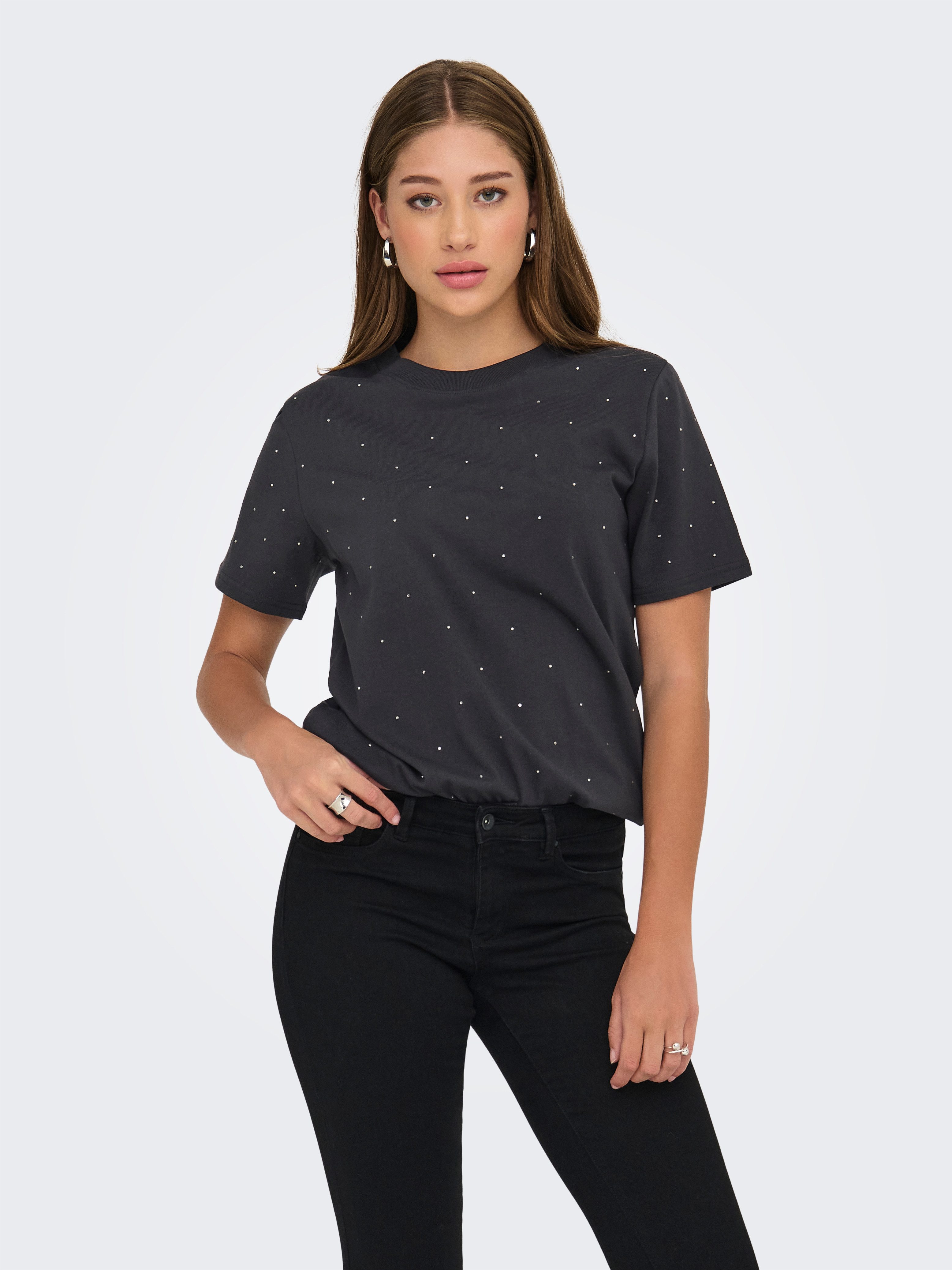 ONLY Kurzarmshirt ONLMONJA S/S STUDS TEE günstig online kaufen