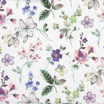Bettwäsche Lily 4747 985 Multicolor, Estella, Mako-Satin, 2 teilig, geblümt, Blumen, gestreift