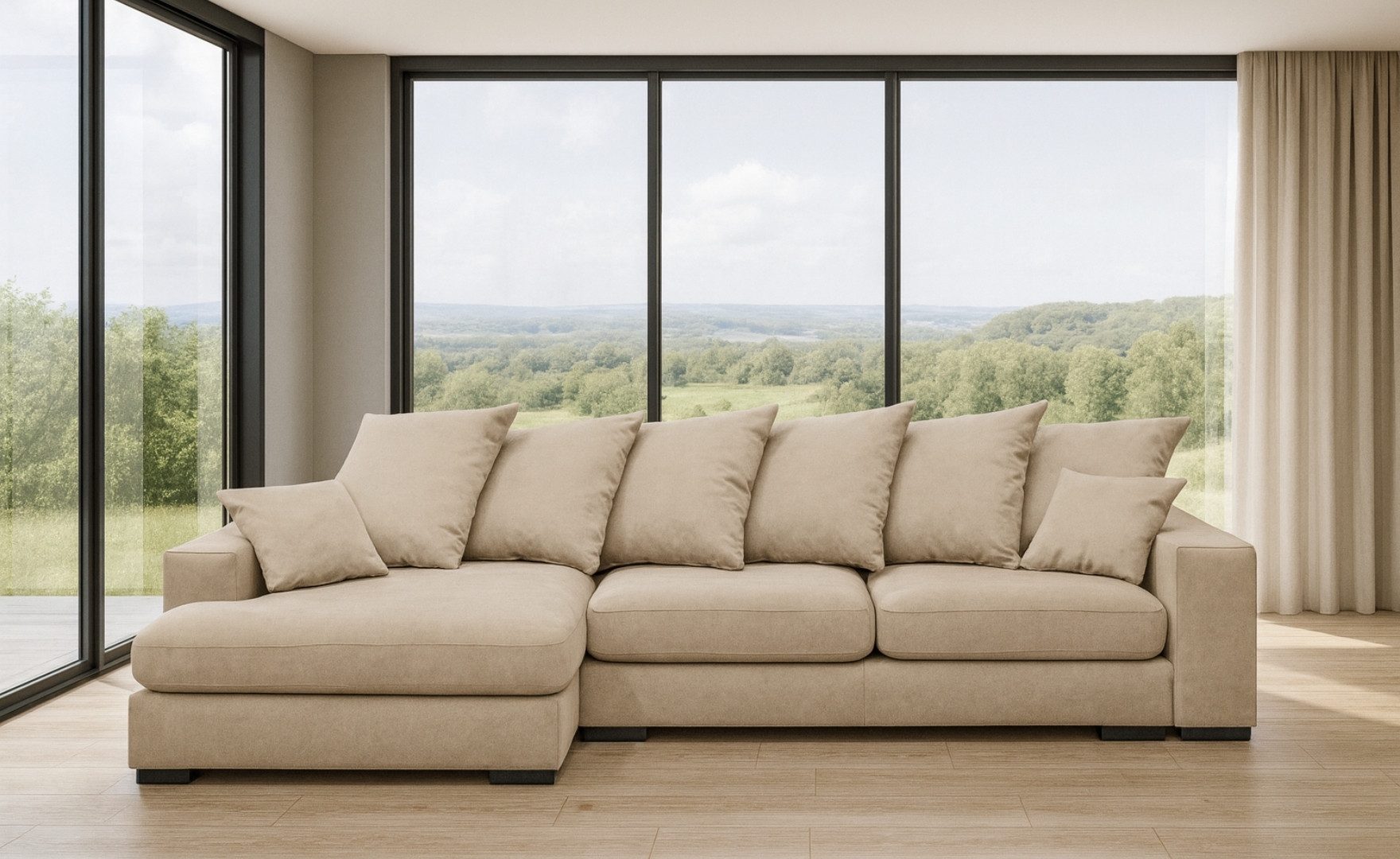 Kaiser Möbel Ecksofa Ecksofa Sofa L-form, Couch L-form Gabon Ottomane Links/Rechts