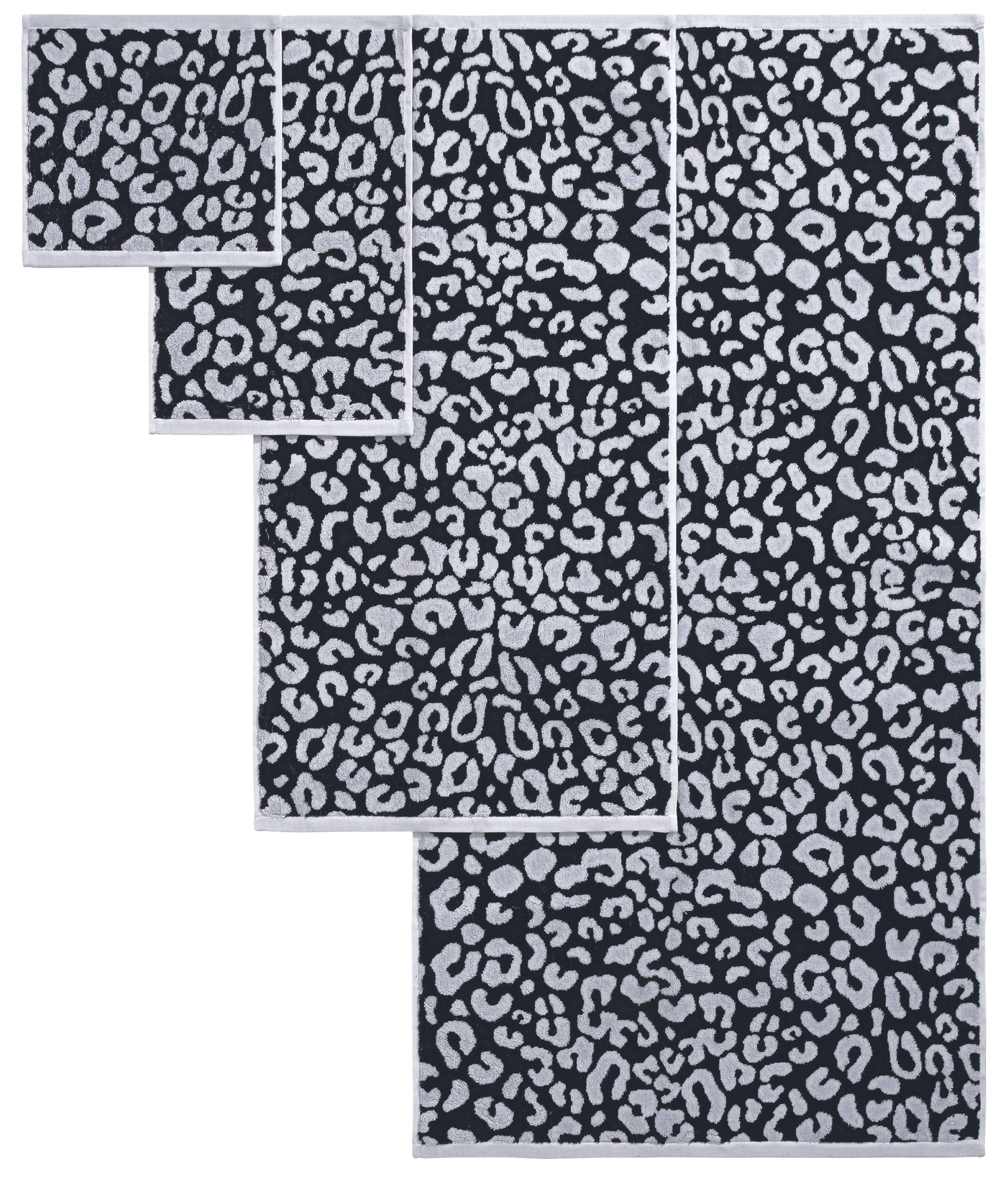 OTTO home Handtuch Set Regona Leo, 8 tlg. Set, Premium Handtücher, 100% Baumwolle, 550 gr/m², Frottier (8-St), Animal Print, Duschtücher, Handtücher, Gästetüche – Bild 4 von 5