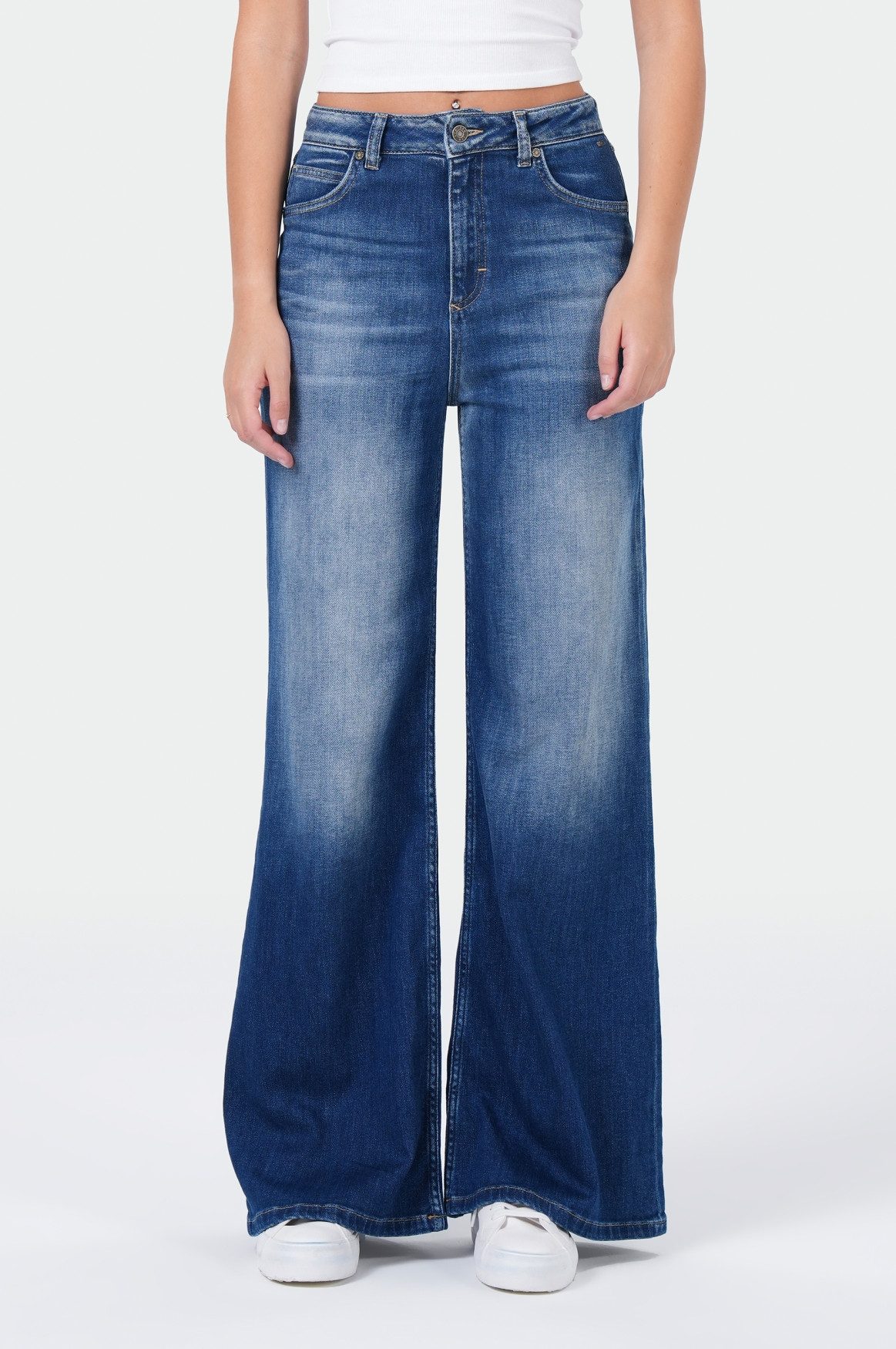 Miracle of Denim Weite Jeans Viola Palazzo