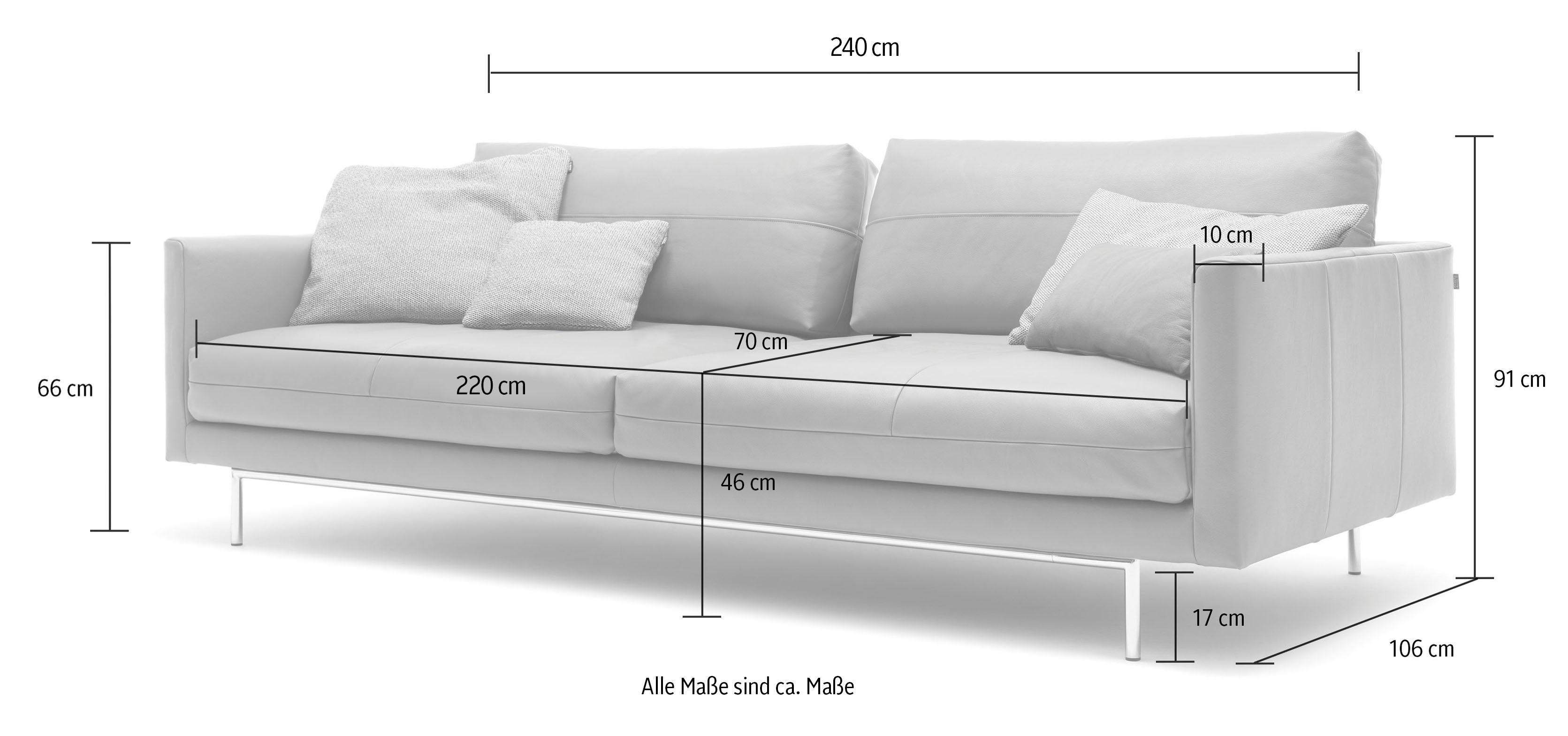 hülsta sofa 4-Sitzer grbeige-nat | /natur graubeige