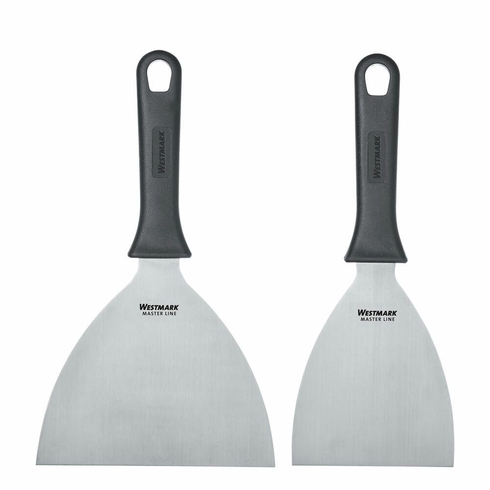 WESTMARK Pfannenwender Set, 2tlg.: 2 Profi-Schaber/Grill-Spachtel (Gerade, Starr, Geschlossen