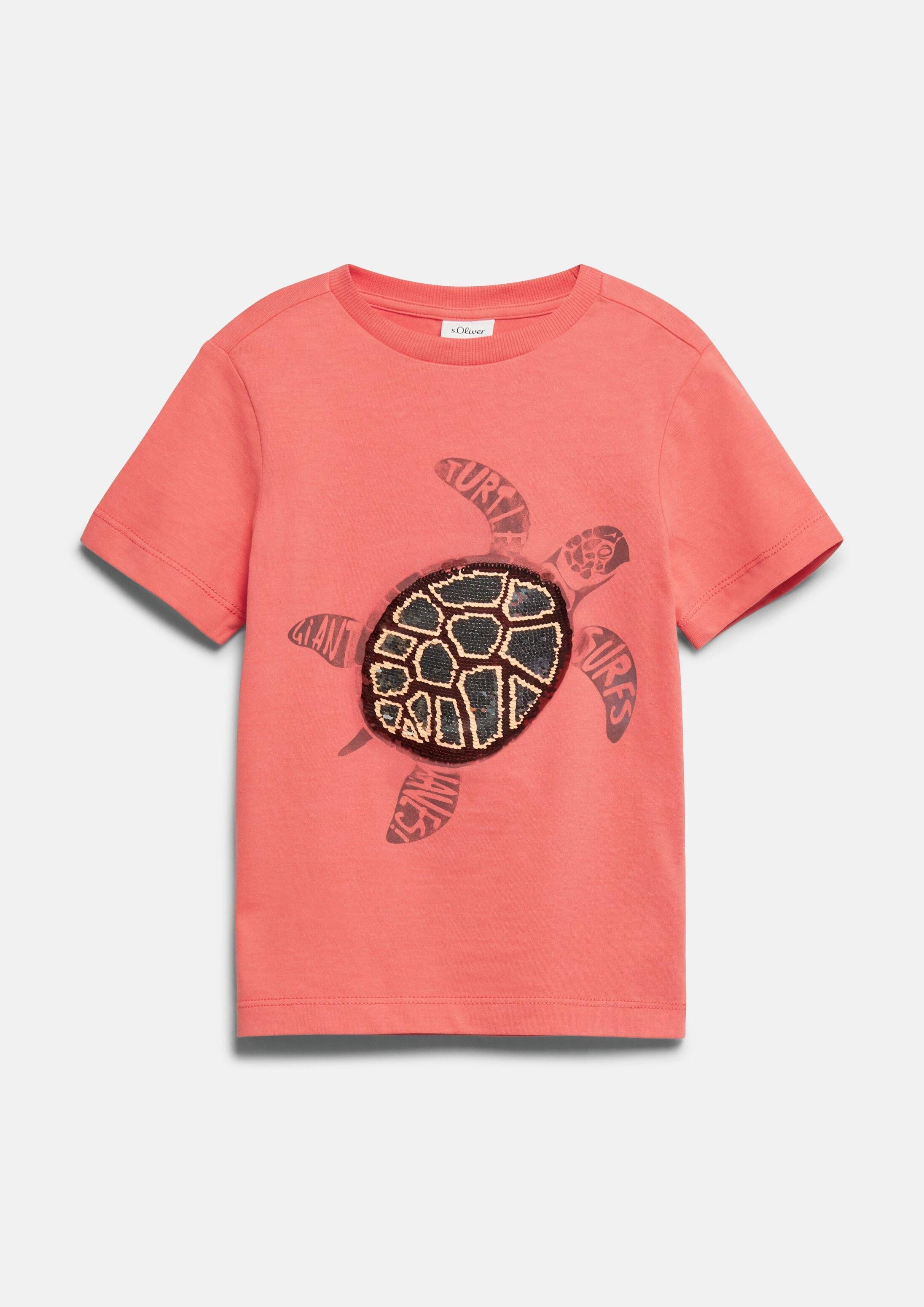 s.Oliver Kurzarmshirt T-Shirt T-Shirt mit Wendepailletten