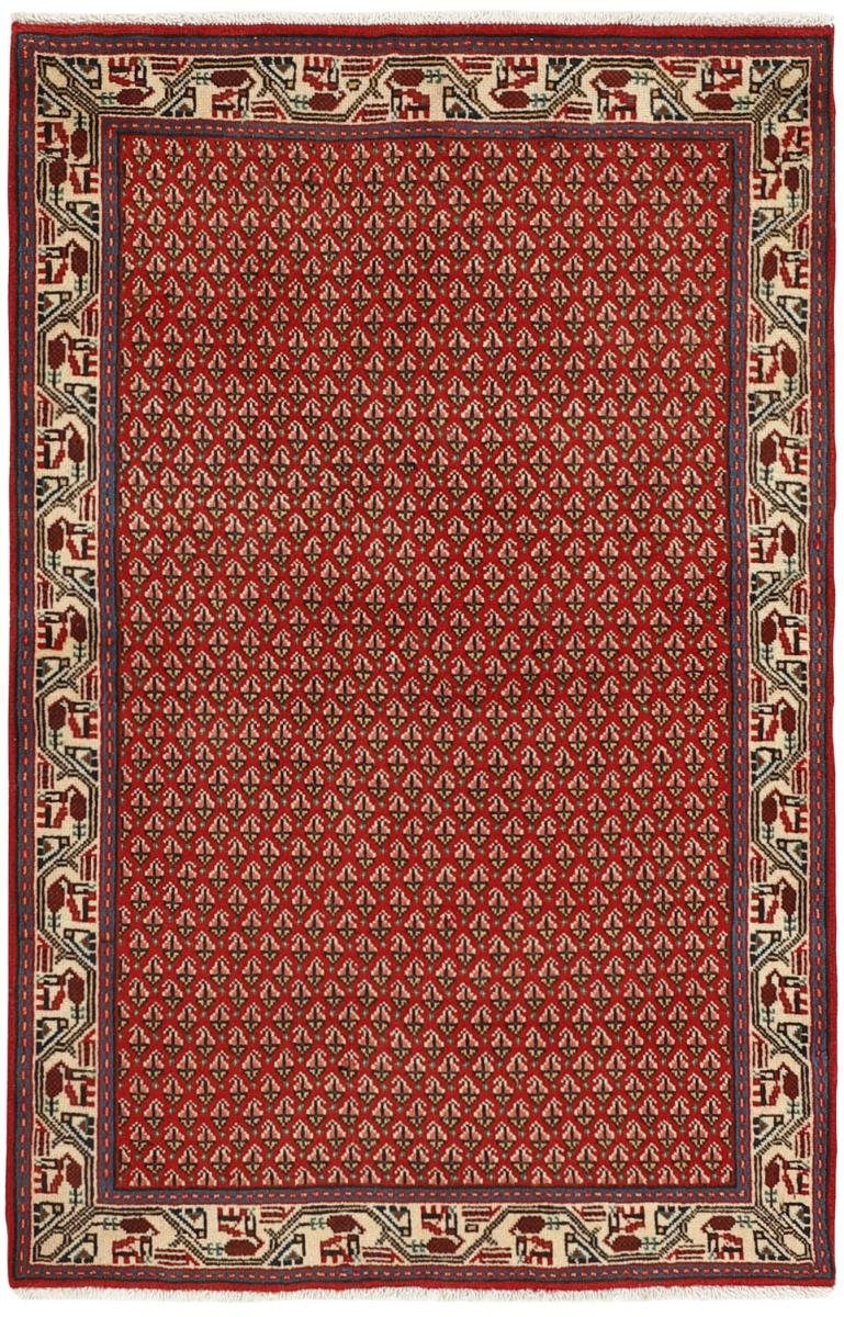 Orientteppich Sarough Mir Boteh 95x148 Handgeknüpfter Orientteppich / Perserteppich, Nain Trading, rechteckig, Höhe: 12 mm