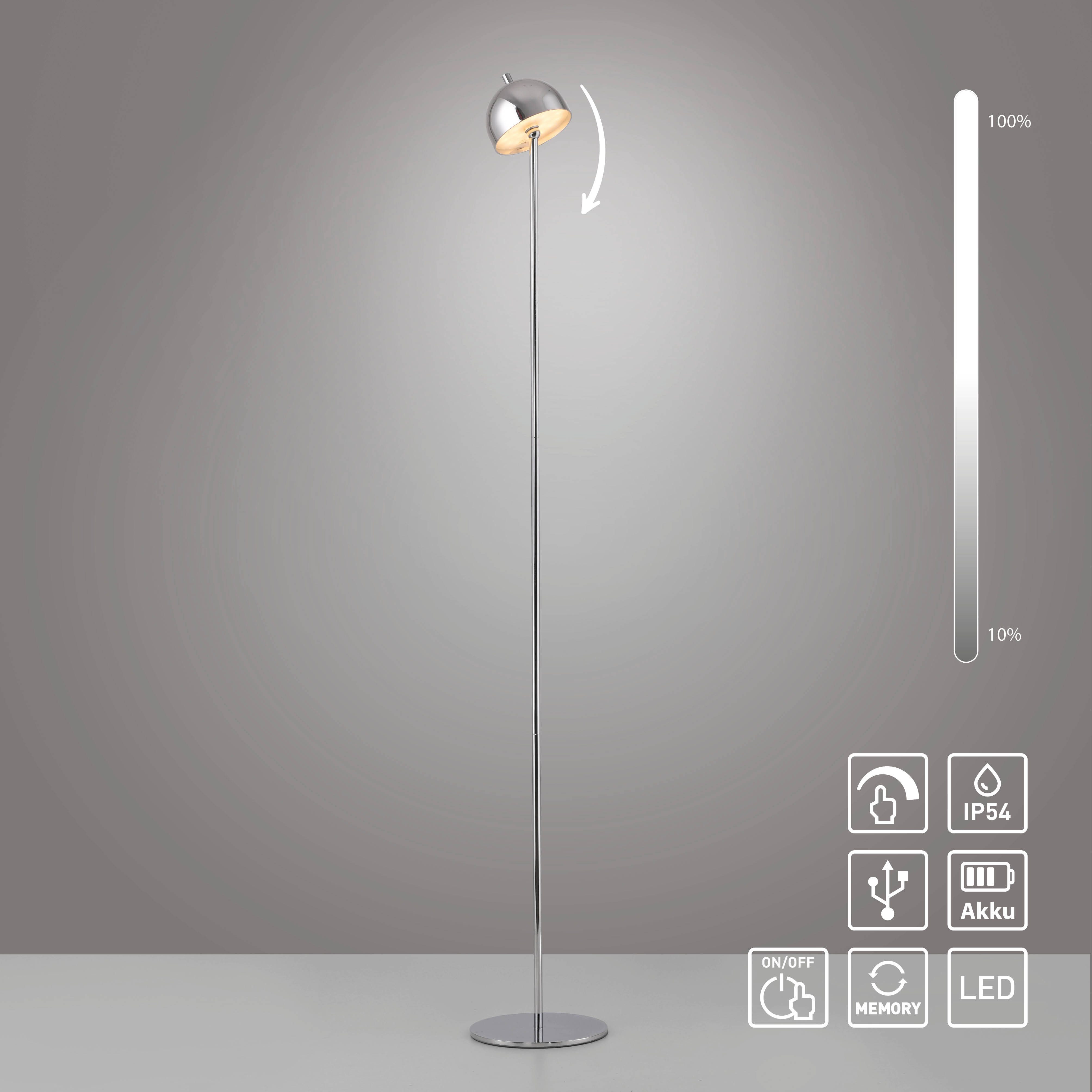 SCHÖNER WOHNEN-Kollektion LED Stehlampe BELLIS, USB-Ladefunktion, LED fest integriert, Warmweiß, SCHÖNER WOHNEN Kollektion, Touchdimmer, Memoryfunktion, IP54, A – Bild 5 von 5