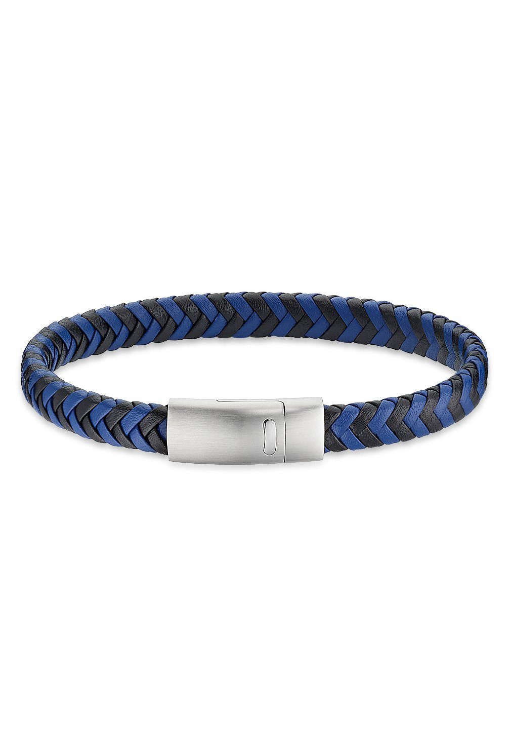 Edelstahlarmband Größen + verschiedene KangaROOS Farben edelstahlfarben-schwarz-blau Lederarmband Schmuck Geschenk,