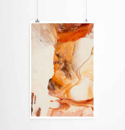 Sinus Art Poster »Abstraktes Bild  Orange 60x90cm Poster«