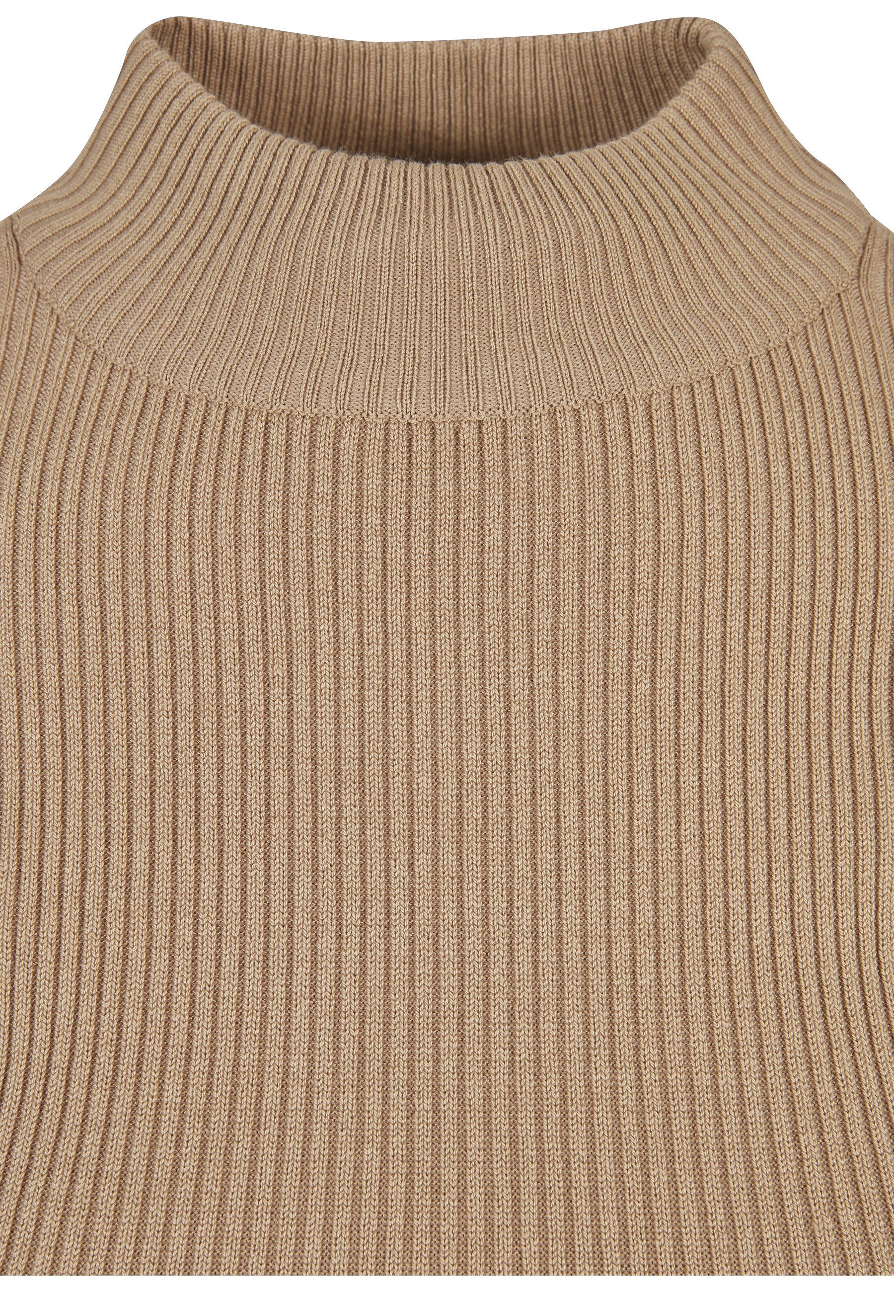 URBAN CLASSICS Longsweatshirt Urban Classics Damen Ladies Rib Knit Turtelneck Sweater (1-tlg)