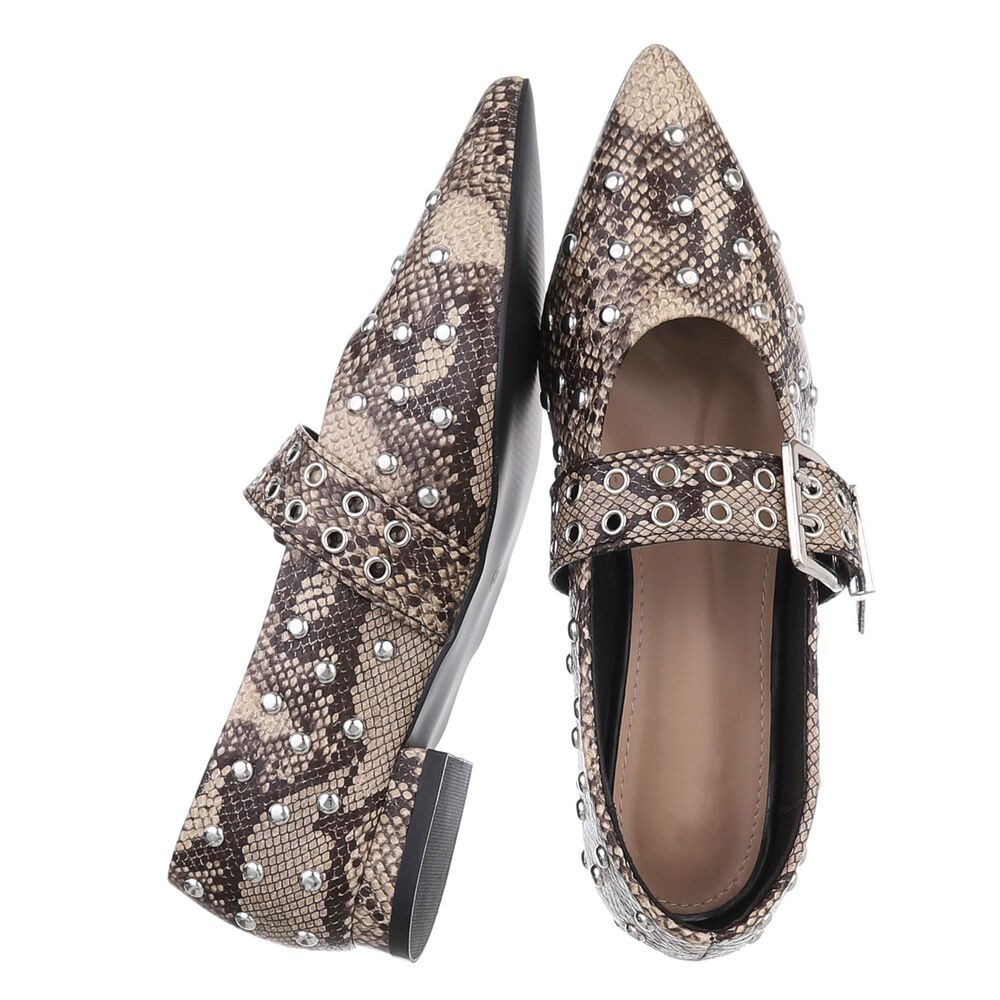 Ital-Design Elegante Komfortschuhe – Ideal für jeden Anlass Schnürpumps (89092217) Blockabsatz Schnür- & Riemchenpumps in Beige