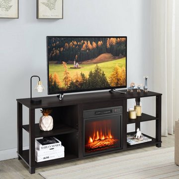 KOMFOTTEU TV-Schrank für 150cm Fernseher & 47cm elektrische Kamine