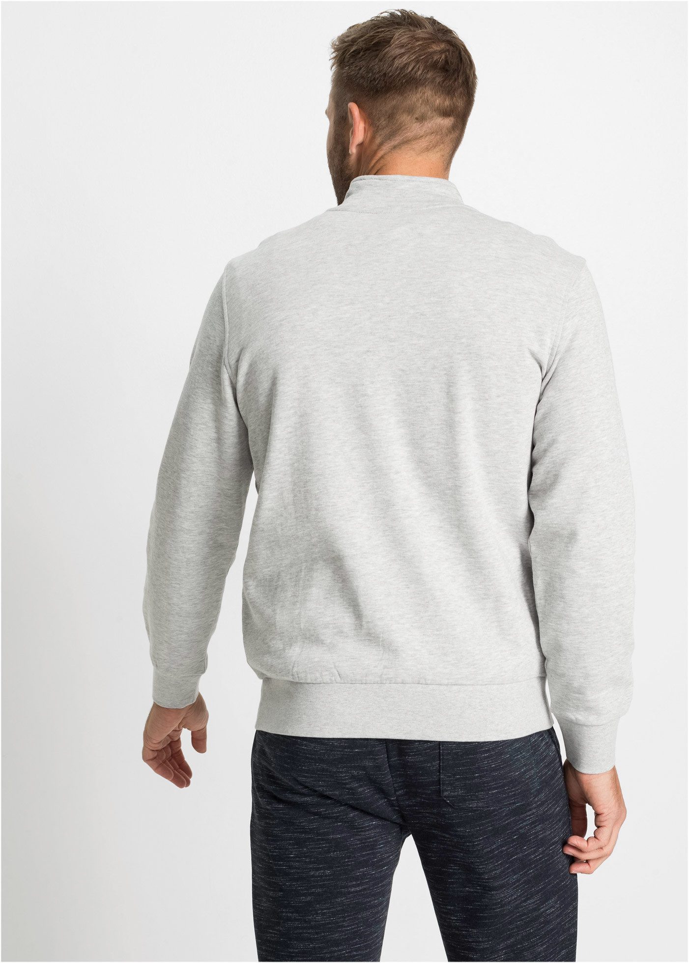 bonprix Sweatshirt Sweatshirt mit Troyerkragen günstig online kaufen