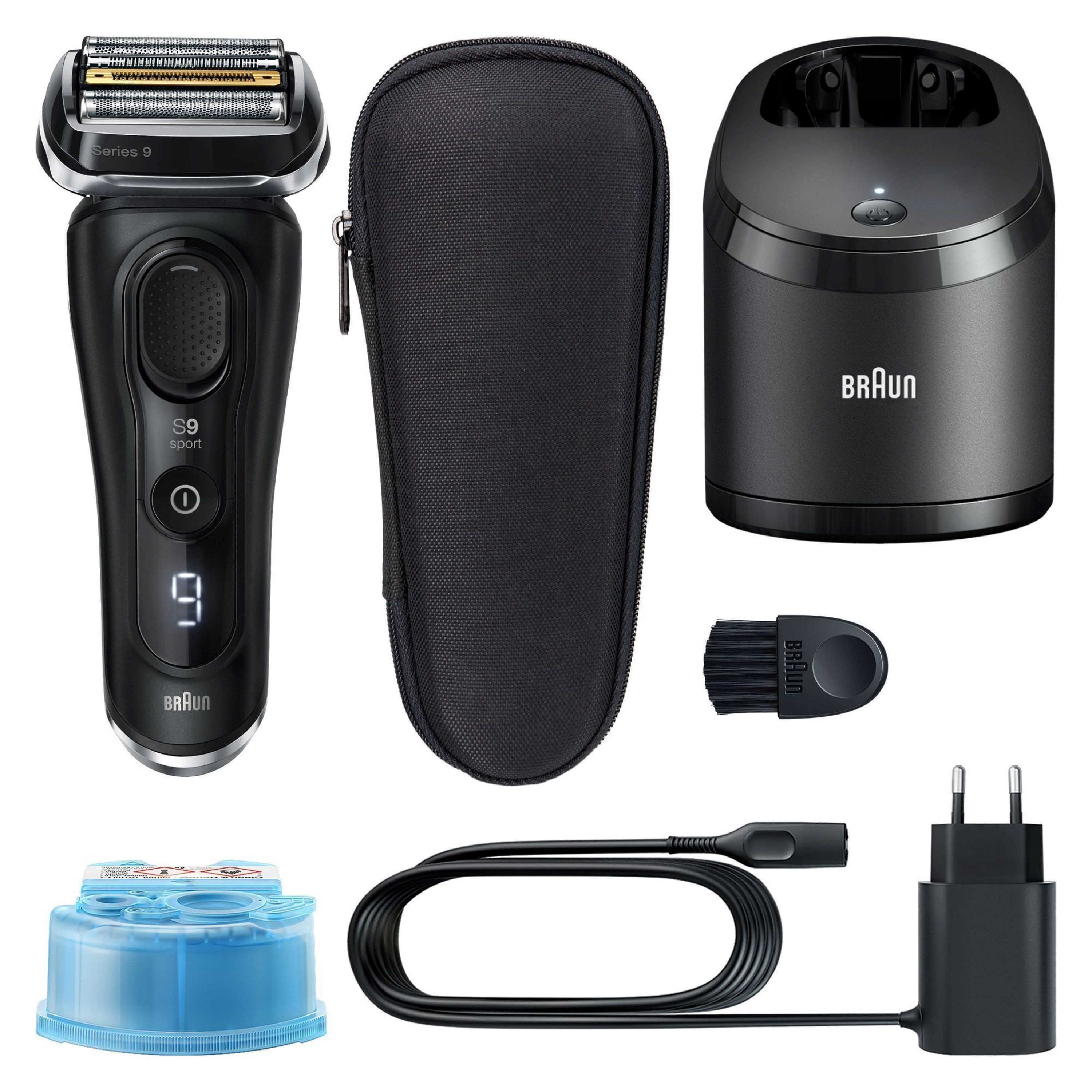 Braun Elektrorasierer Series 9 Sport 9352cc, Reinigungsstation, Wet&Dry, 4+1 Scherkopf