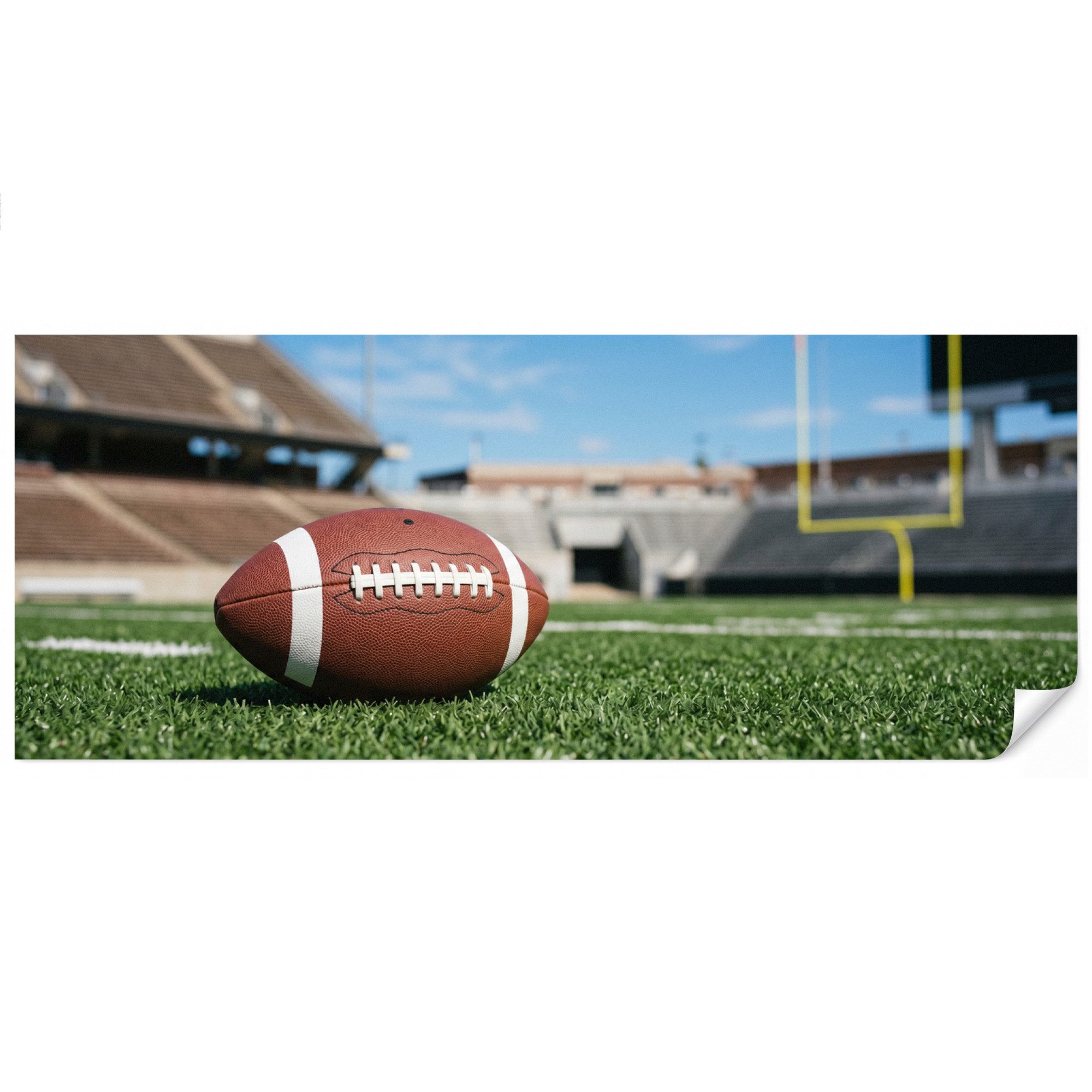 OnlyWow Fototapete Kinderzimmer - Fußball - Spielfeld - Stadion - Sport, Matt, bedruckt, Wohnzimmer, Vinyl Tapete 500x200cm
