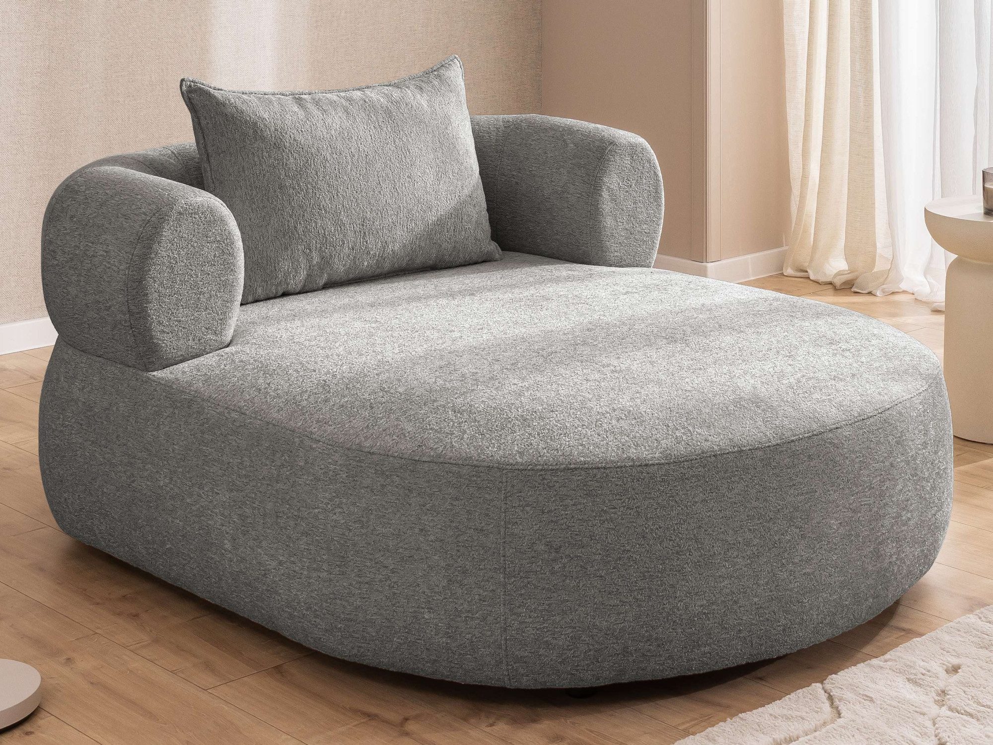 Home affaire XXL-Sessel LUSSAC Loveseat extra tief, große Sitzfläche, Maße B/T/H: 123/158/78cm, hoher Sitzkomfort und modernes Design, Sofa ohne Bettfunktion