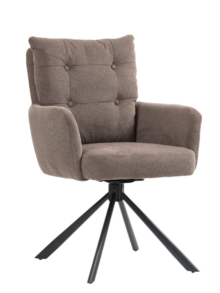 WOLF MÖBEL Esszimmerstuhl SEBA Drehstuhl BOOM 180° taupe, 2er SET (61x67x96 günstig online kaufen