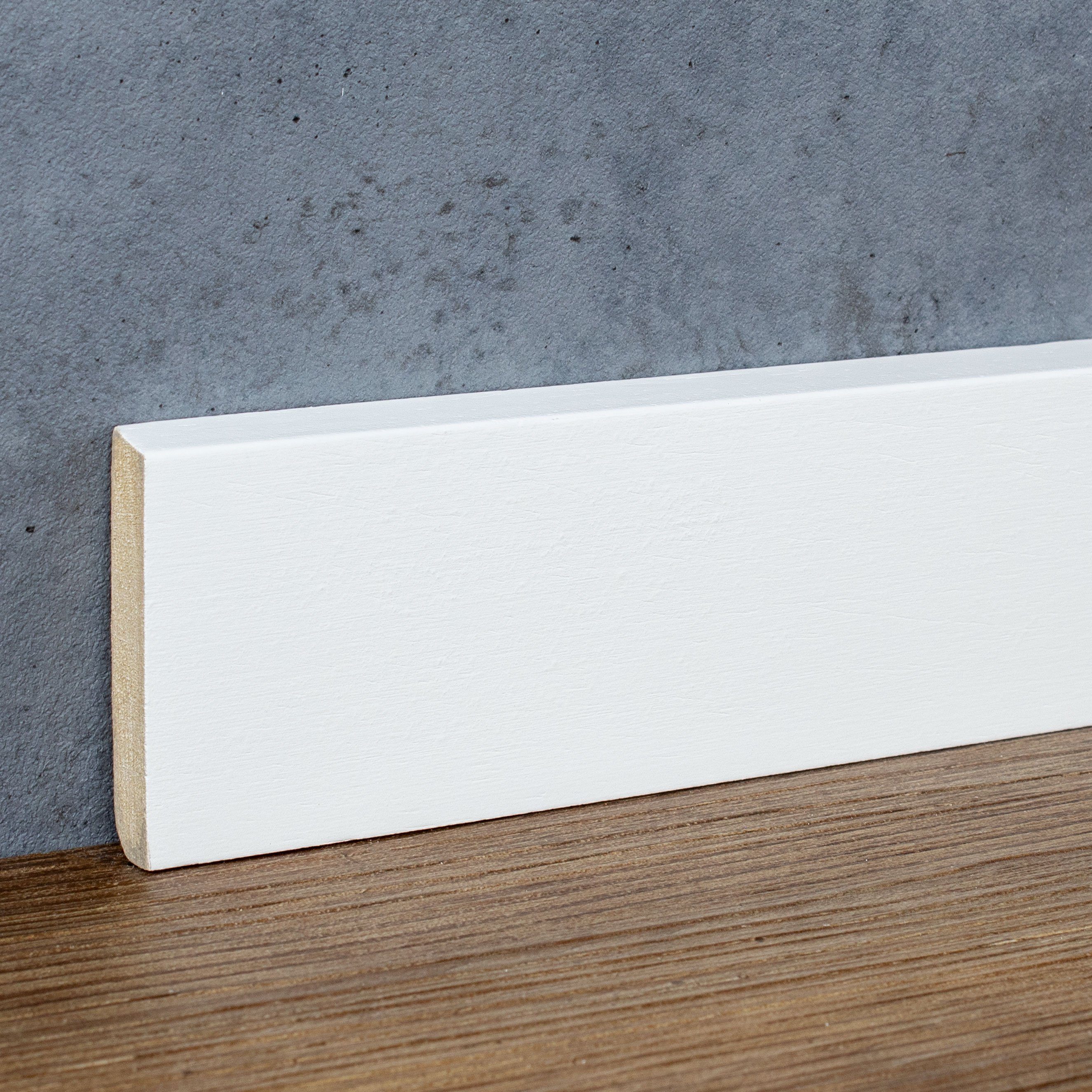 PROVISTON Sockelleiste 10 x 58 x 2400 mm Fußleiste Massivholz Weiß by PROVISTON, 1-St.