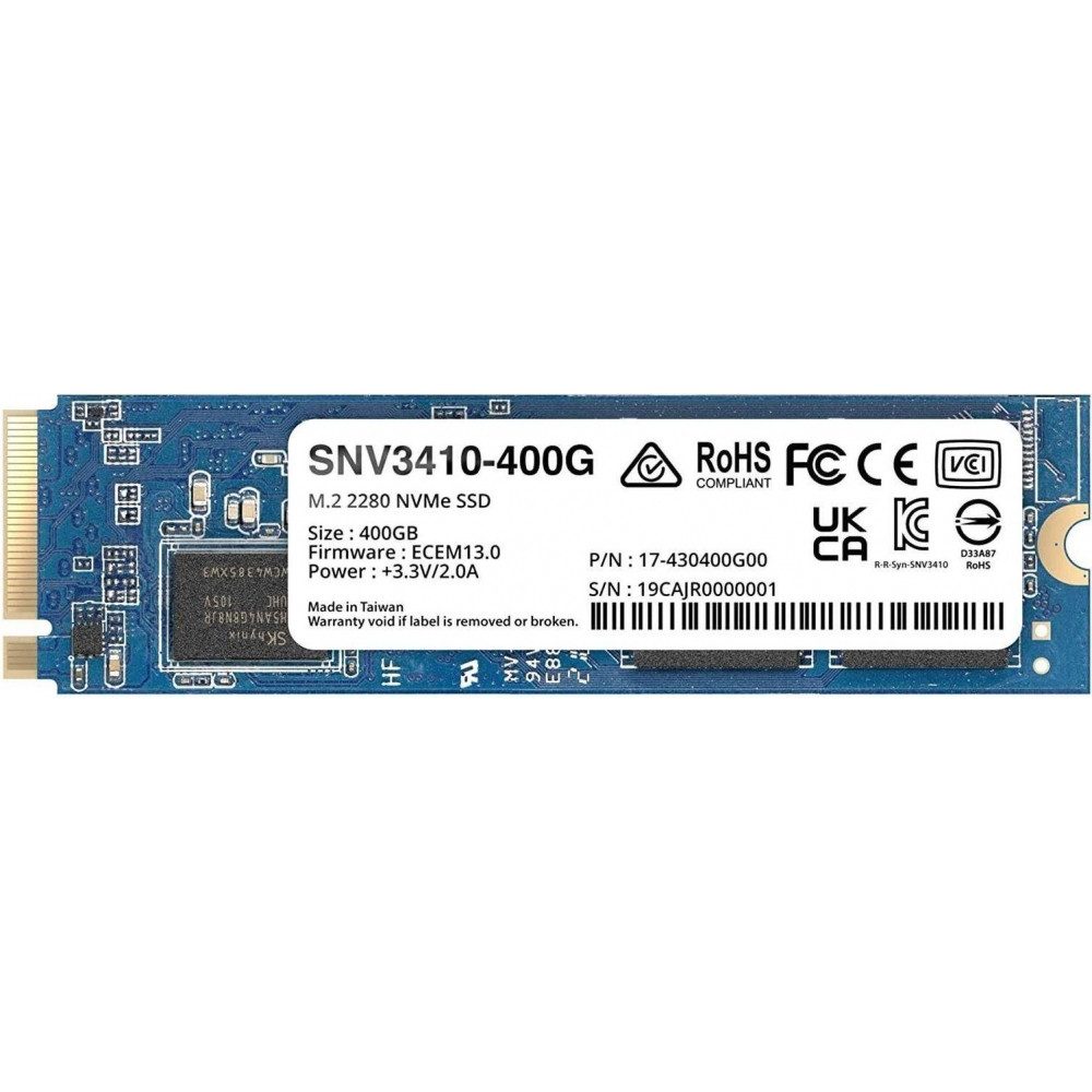 Synology SNV3410-400G NVMe SSD PCIe 3.0 M.2 2280 400 GB interne SSD