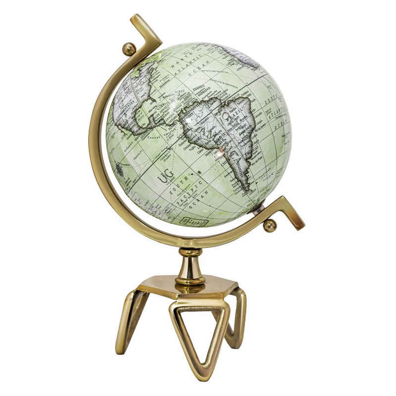 COSTWAY Globus, Antiker Globus drehbar mit Metallfuß, Ø21 cm x 38,5 cm