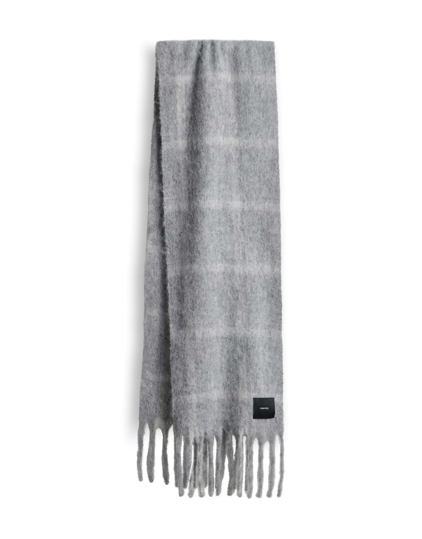 someday Schal Bamah scarf aus fließender Webware, Lange, rechteckige Form mit flauschiger Karooberfläche