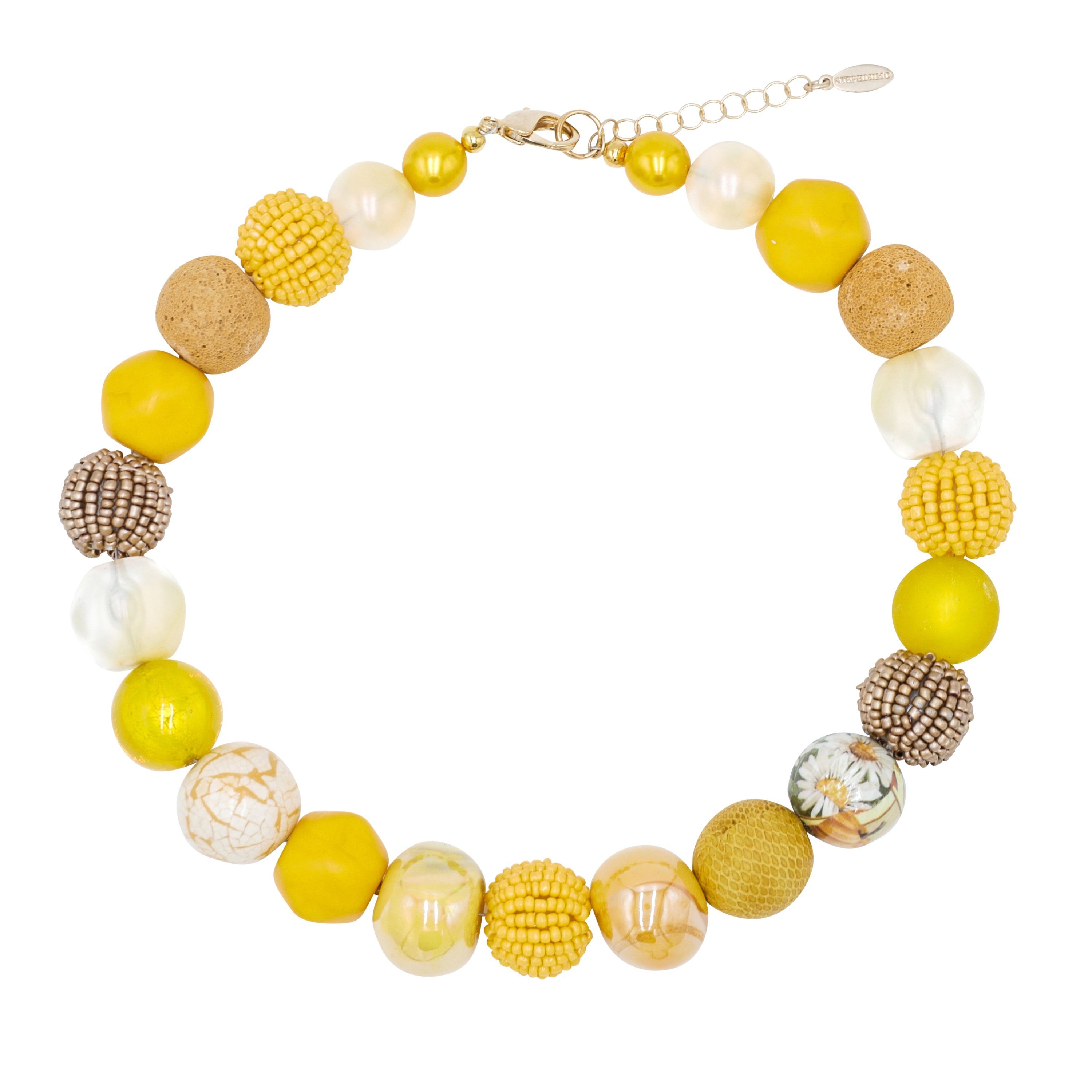 Feliss Perlenkette »Sonne« (inkl. Organza-Beutel), mit handgearbeiteten  Glas- und Keramikperlen online kaufen | OTTO