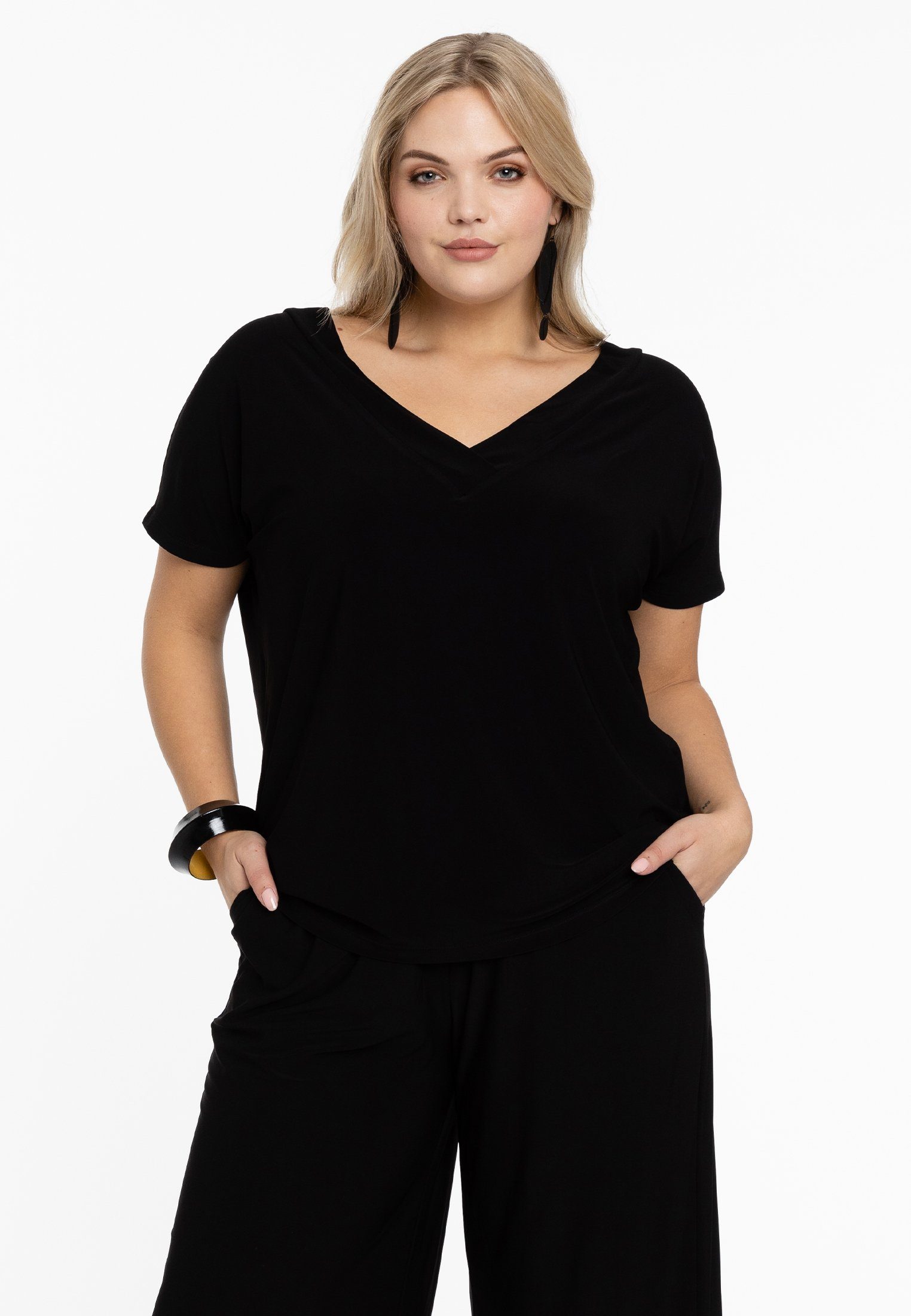 YOEK Langarmshirt Damen T-Shirt Große Größen