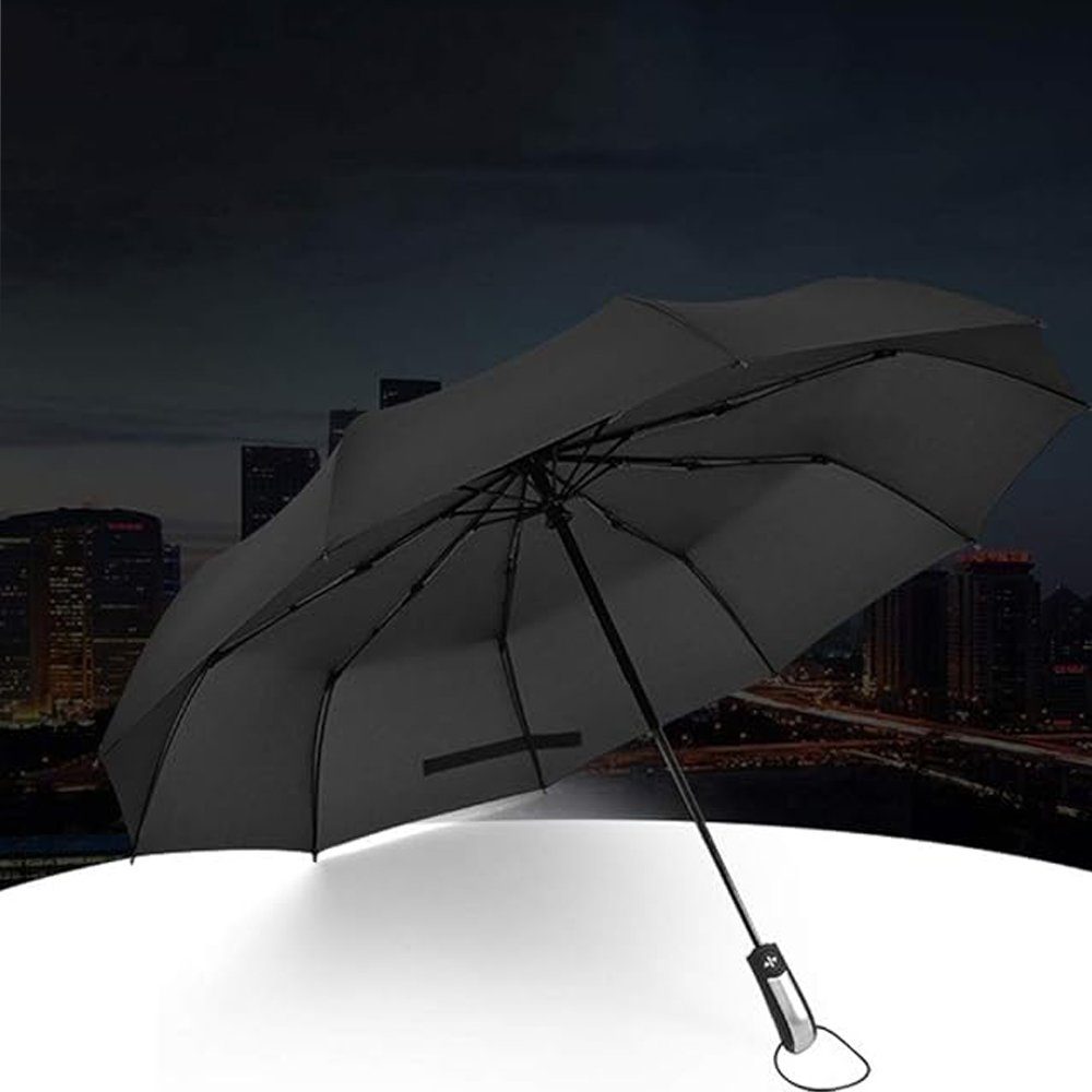 mit Herren Taschenschirm Schwarz Taschenregenschirm Damen für Auf-zu-Automatik, AKKEE &