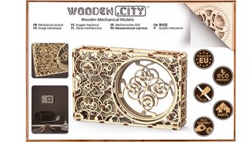 Wooden City 3D-Puzzle Mechanisches Bild, Funktionsbausatz, 3D Puzzle, Holzmodell, 265 Puzzleteile, Aus Naturholz gefertigt.