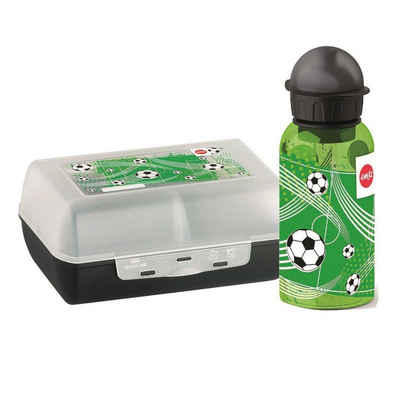 Emsa Lunchbox Set Trinkflasche Brotdose Variabolo, Kunststoff, (2-tlg., 1 Brotdose, 1 Trinkflasche), Kindertrinkflasche Brotbox