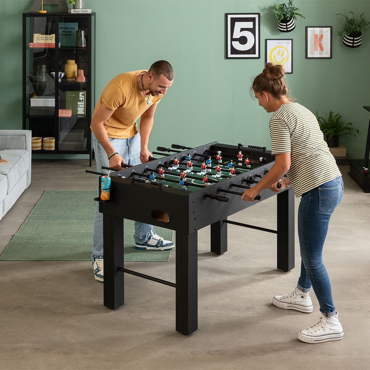 Bandito Mini-Tischkicker Tischkicker Rapido 118 x 68 x 84 cm, Tischkicker Kickertisch
