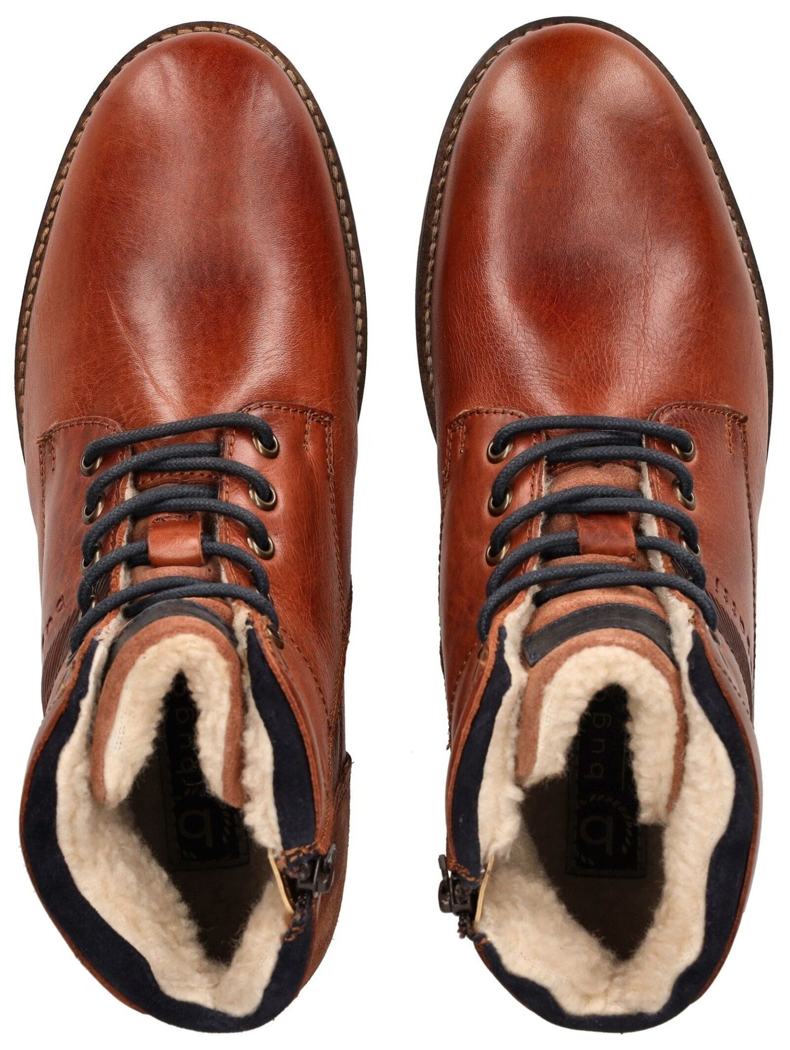 bugatti bugatti Stiefelette Leder Schnürstiefelette