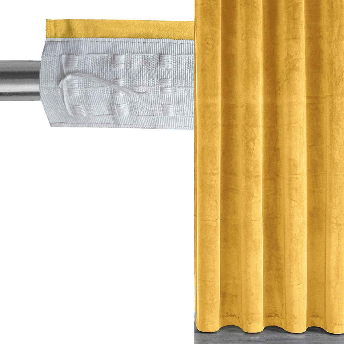 Vorhang SAMT Vorhang Ösen Verdunkelungsvorhang abdunkelnd (1 St), Kräuselband, abdunkelnd, Velour, verdunkelnd