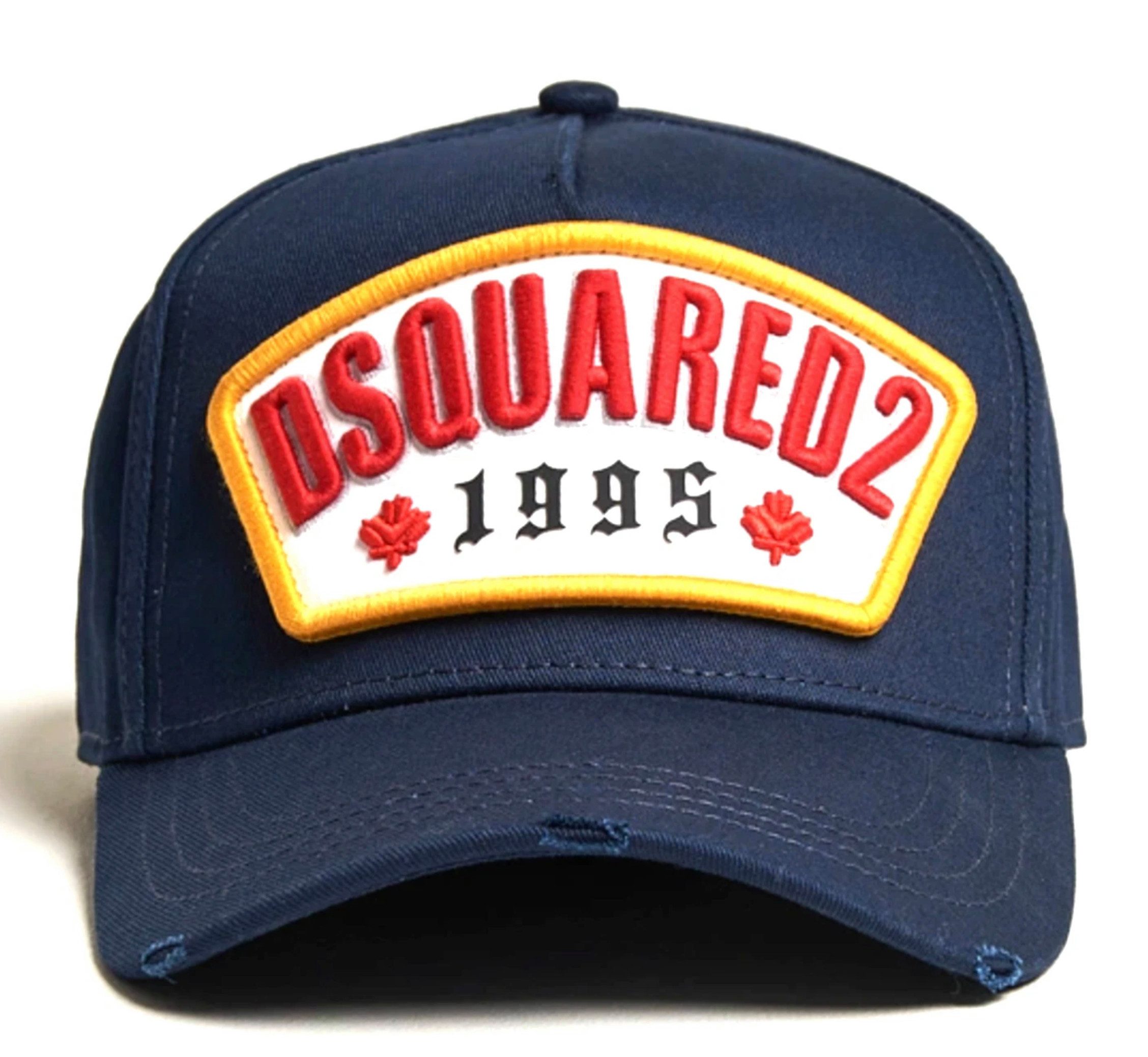 Dsquared2 Baseball Cap Basecap Cap Angels 1995 Icon Mütze Basebalkappe Unisex Dezente Used-Details für authentische Optik