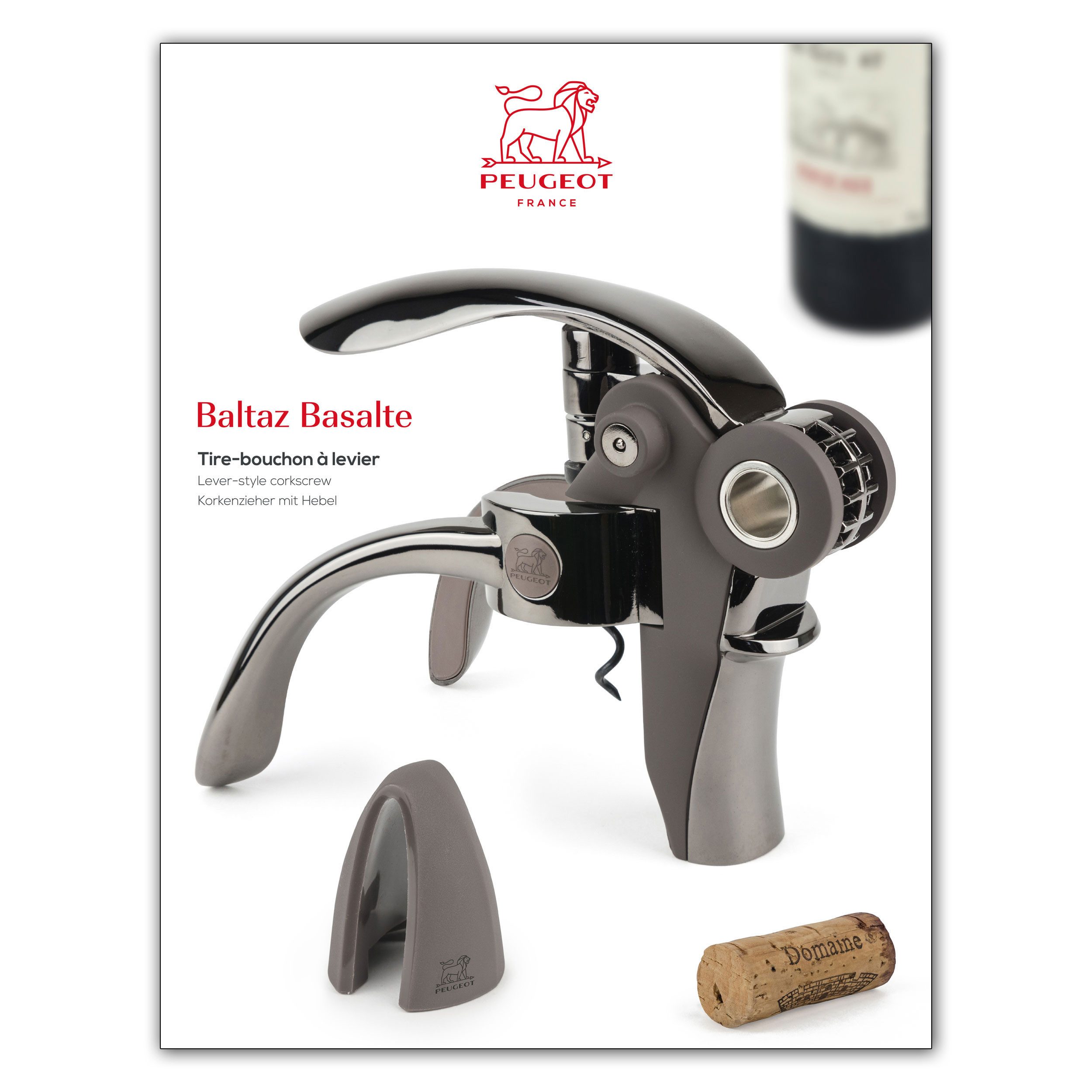 PEUGEOT Korkenzieher BALTAZ Basalt Flaschenöffner Wein Entkorker Weinö