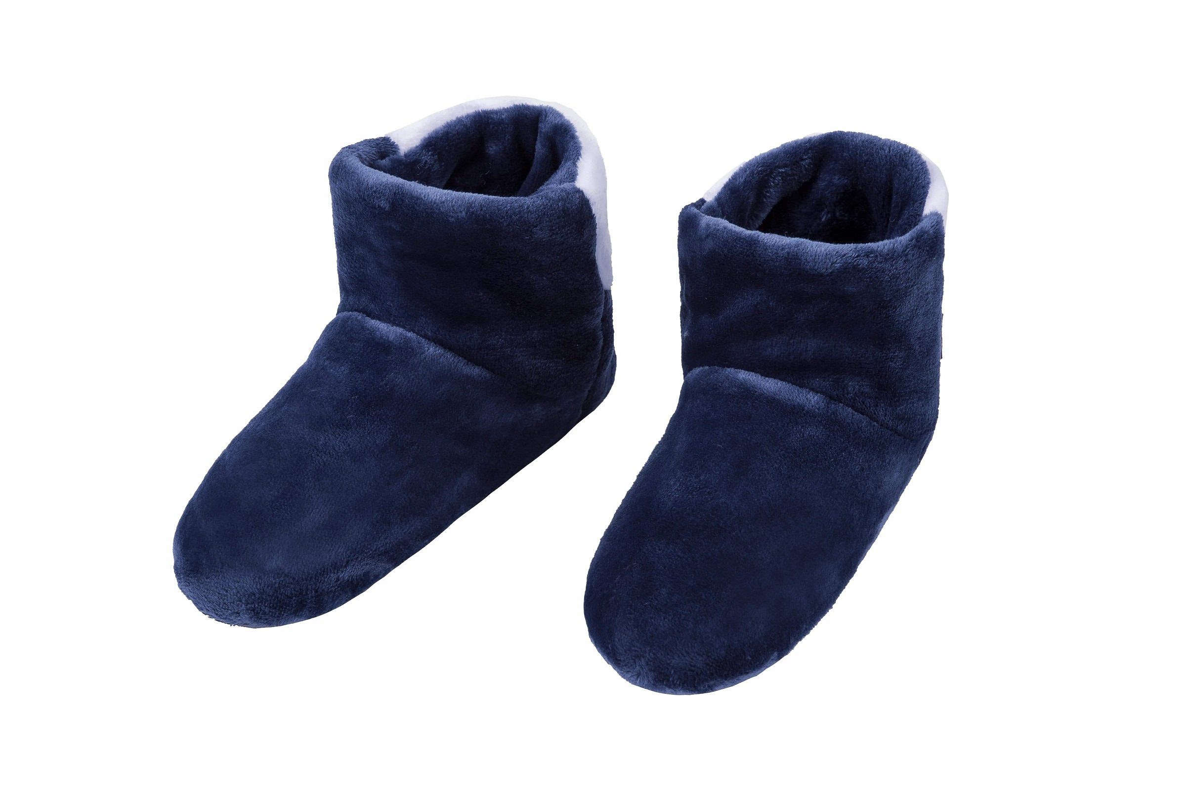 RAIKOU Cosy Shoe Pantoffel Stiefel für Damen, Herren aus Micro Flausch Hausschuh (Super Flauschige) weiche Flanellgewebe, mit ABS und rutschfester Sohle Nachtblau