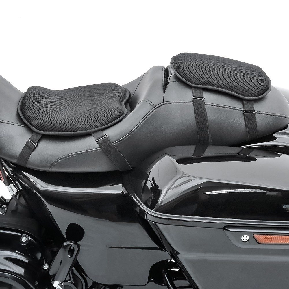 Tourtecs Sitzbank Set Motorrad Gel Sitzkissen Komfort # L + S schwarz SG2