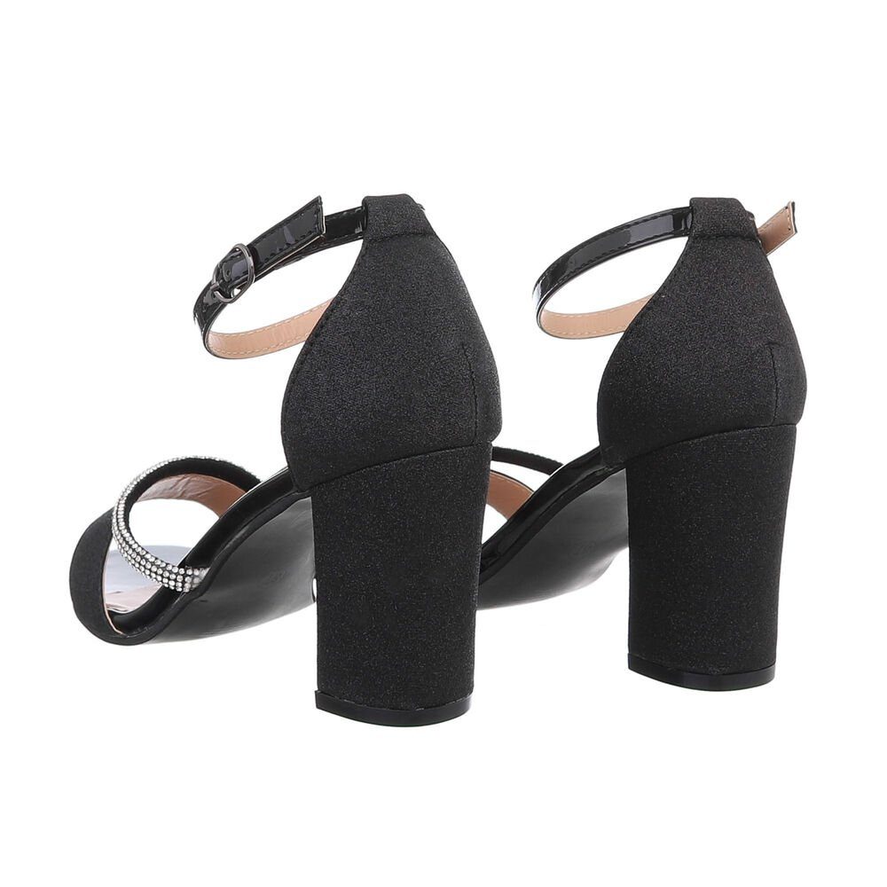 Ital-Design Damen Abendschuhe Party & Clubwear Plateausandaletten (85276036) Blockabsatz Sandalen & Sandaletten in Schwarz