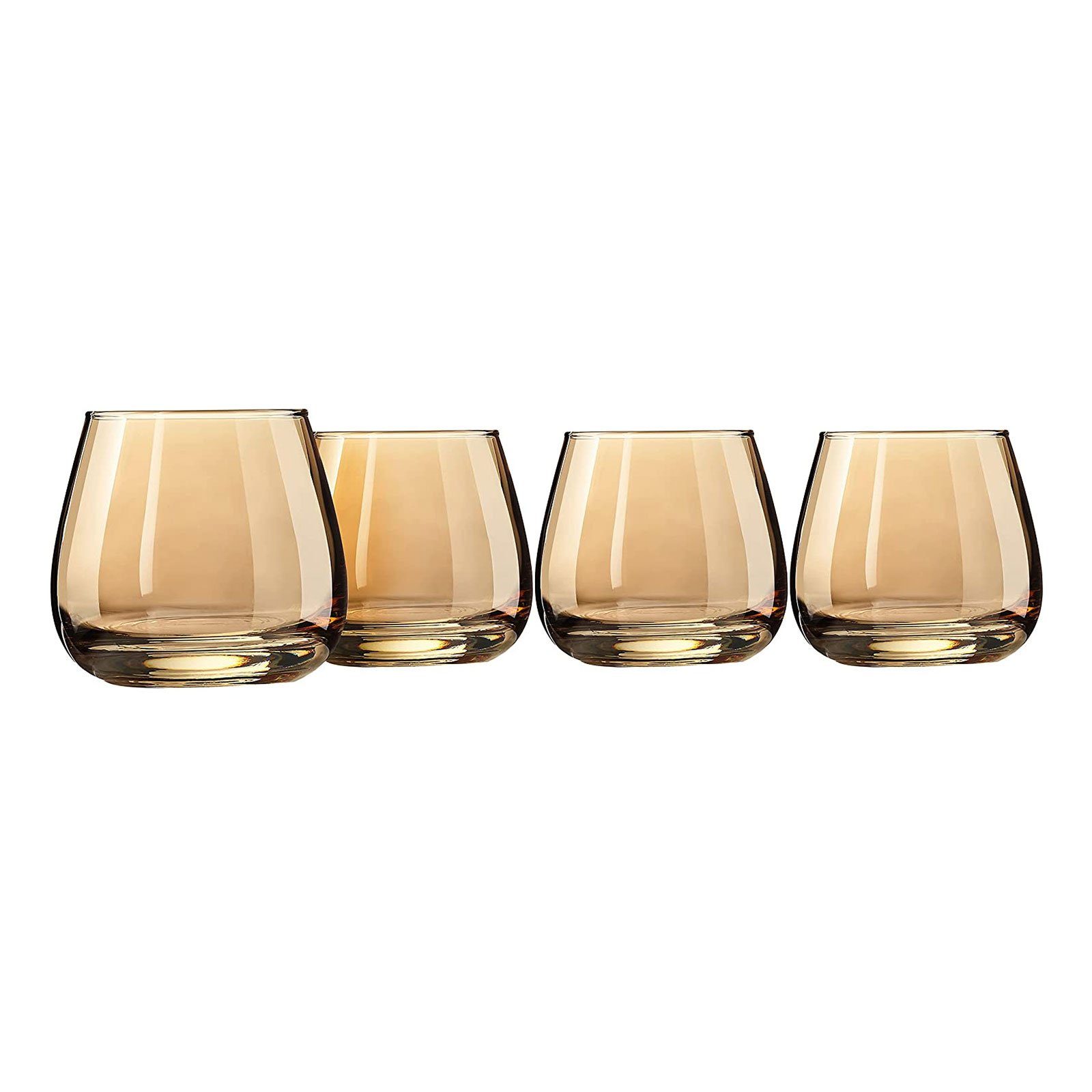 CreaTable Tasse GLAMOUR Roségold, Whiskyglas 4-teilig, Glas | Tassen
