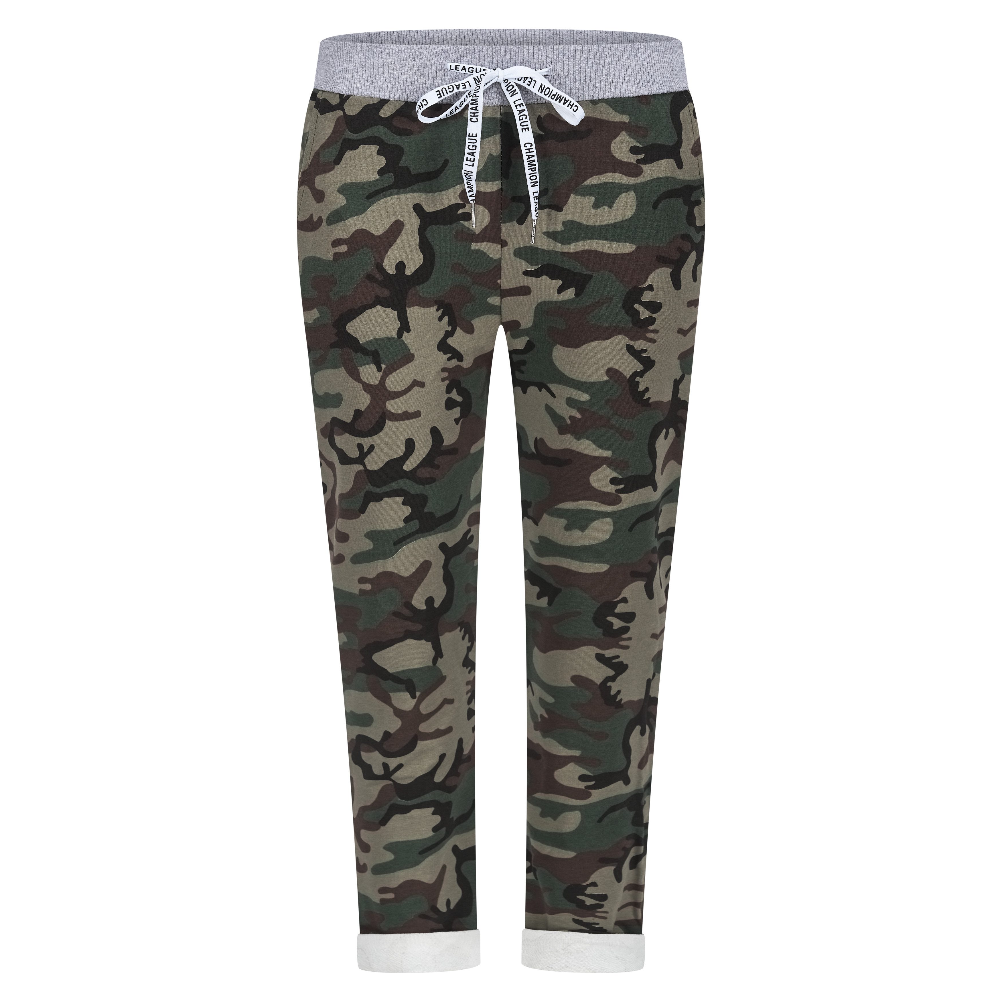 Mississhop Chinohose Damen Hose Blumen Jogginghose günstig online kaufen