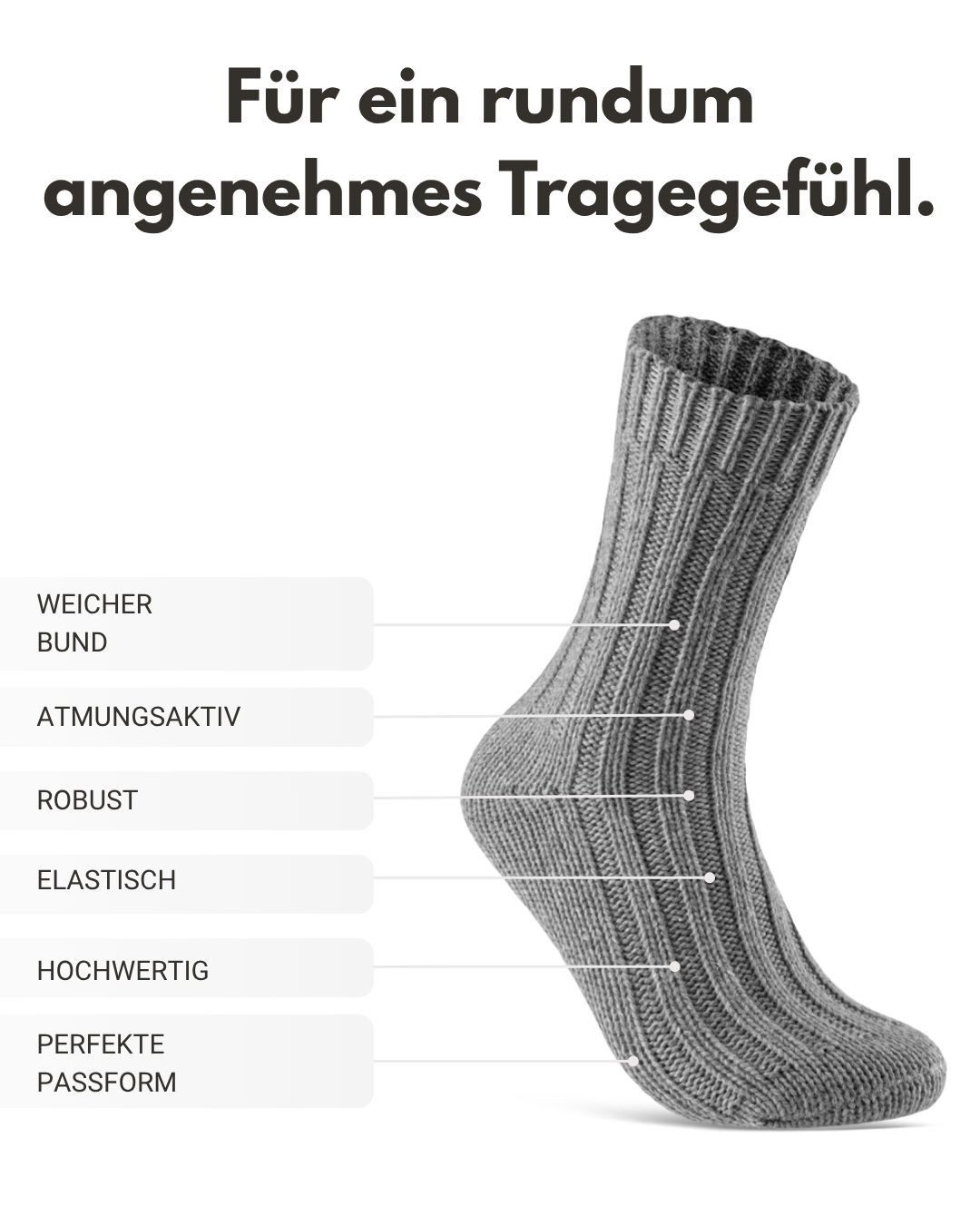 sockenkauf24 Norwegersocken Alpaka Socken warme Wintersocken Wollsocken Damen & Herren (4-Paar)