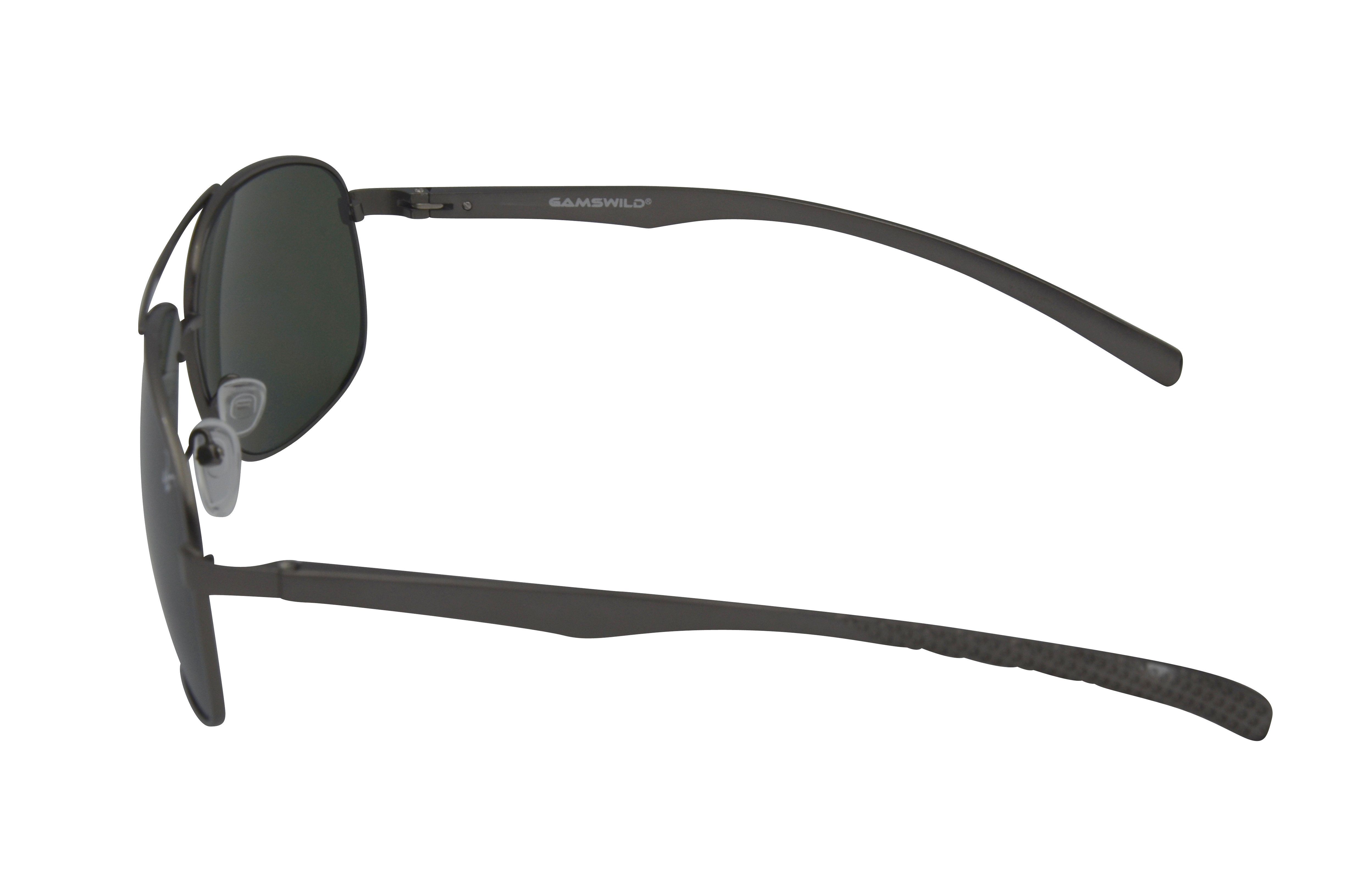 GAMSSTYLE Pilotenbrille silber-grau, Sonnenbrille Gamswild Mode grau-grün Damen WM1322 Unisex, Herren blau-gold, Brille