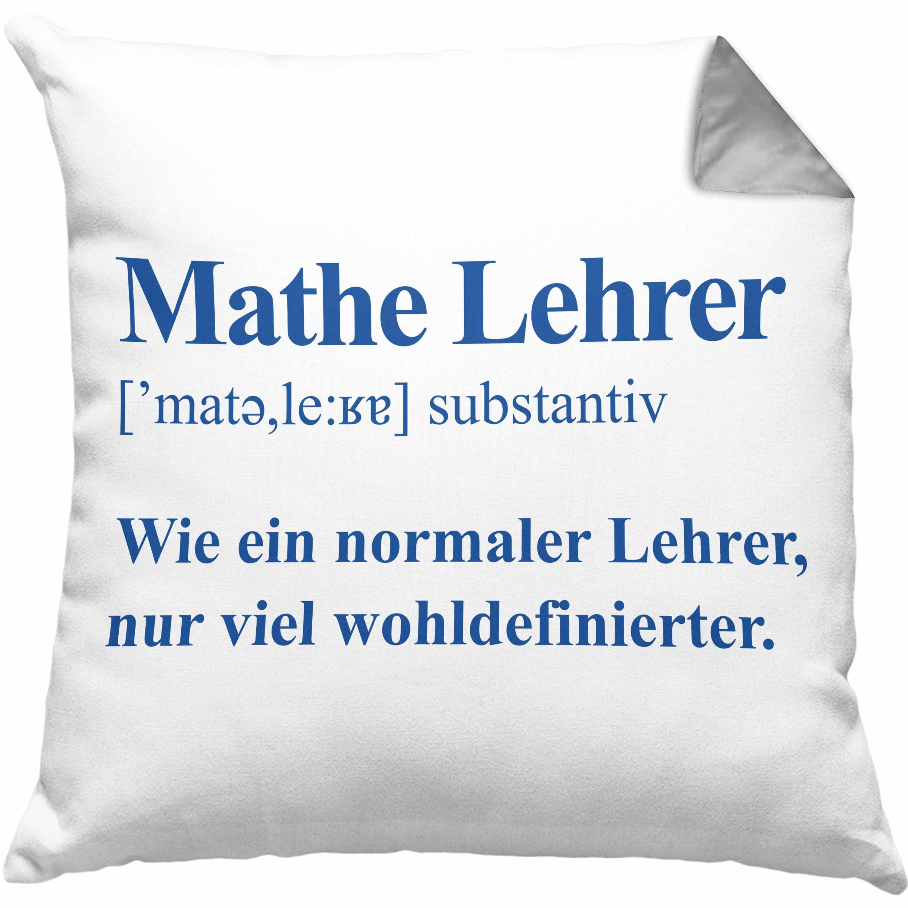 Trendation Dekokissen Mathelehrer Kissen mit Füllung 40x40 Mathematiker Kissen mit Füllung 4