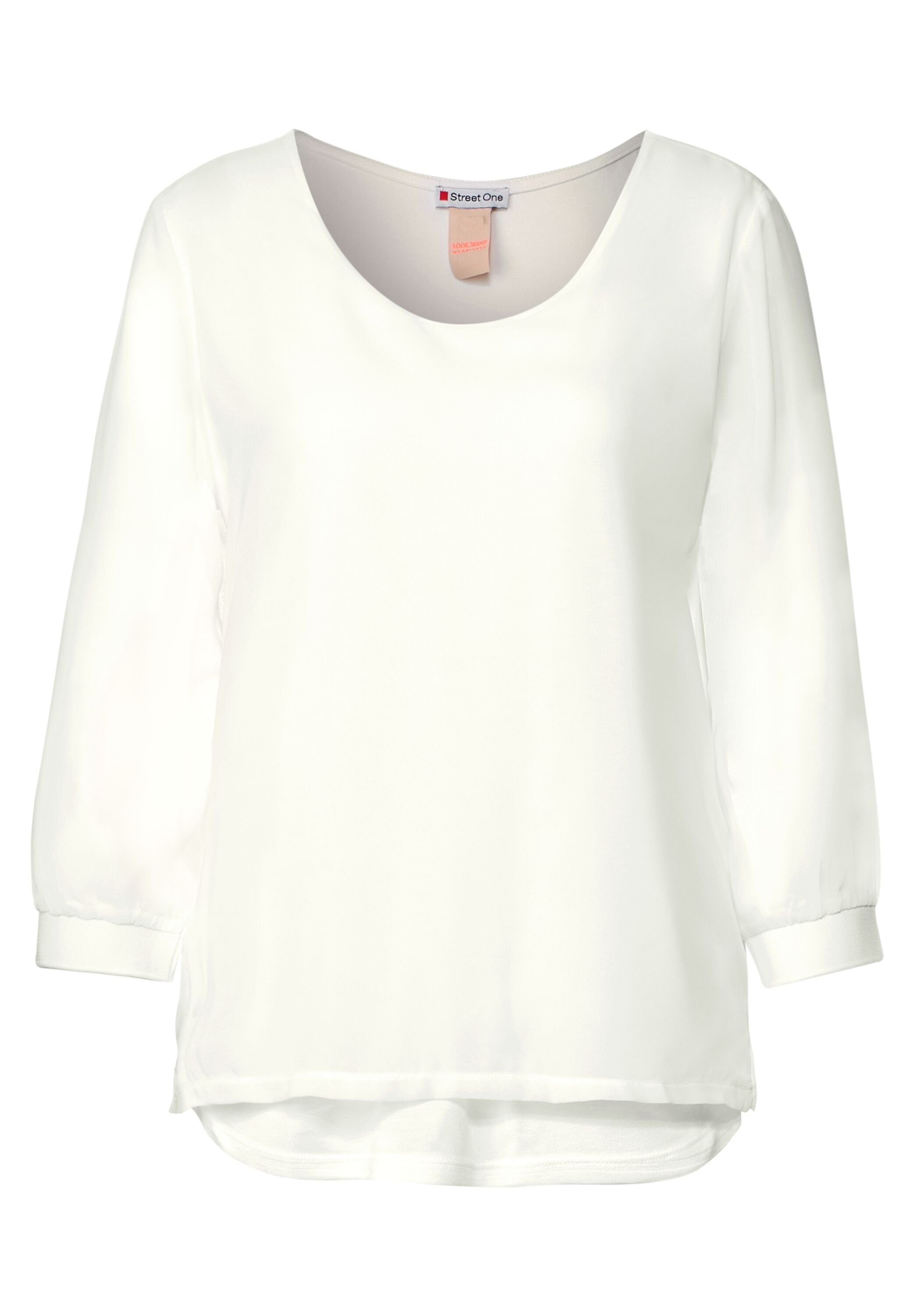 T-Shirt & Langarmshirt Chiffon Materialmix Shirt
