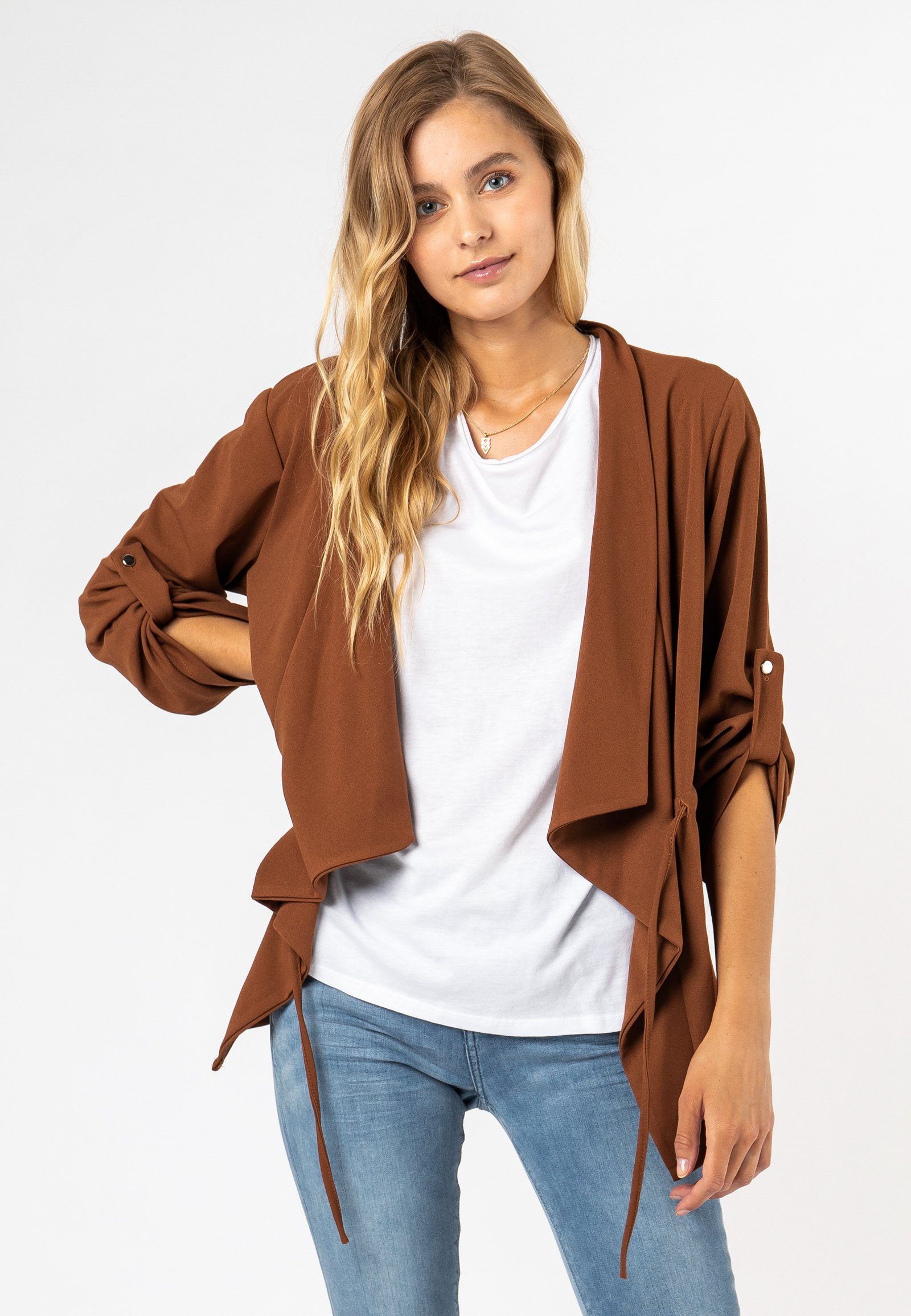 SUBLEVEL Blusenblazer Blazer zum Binden