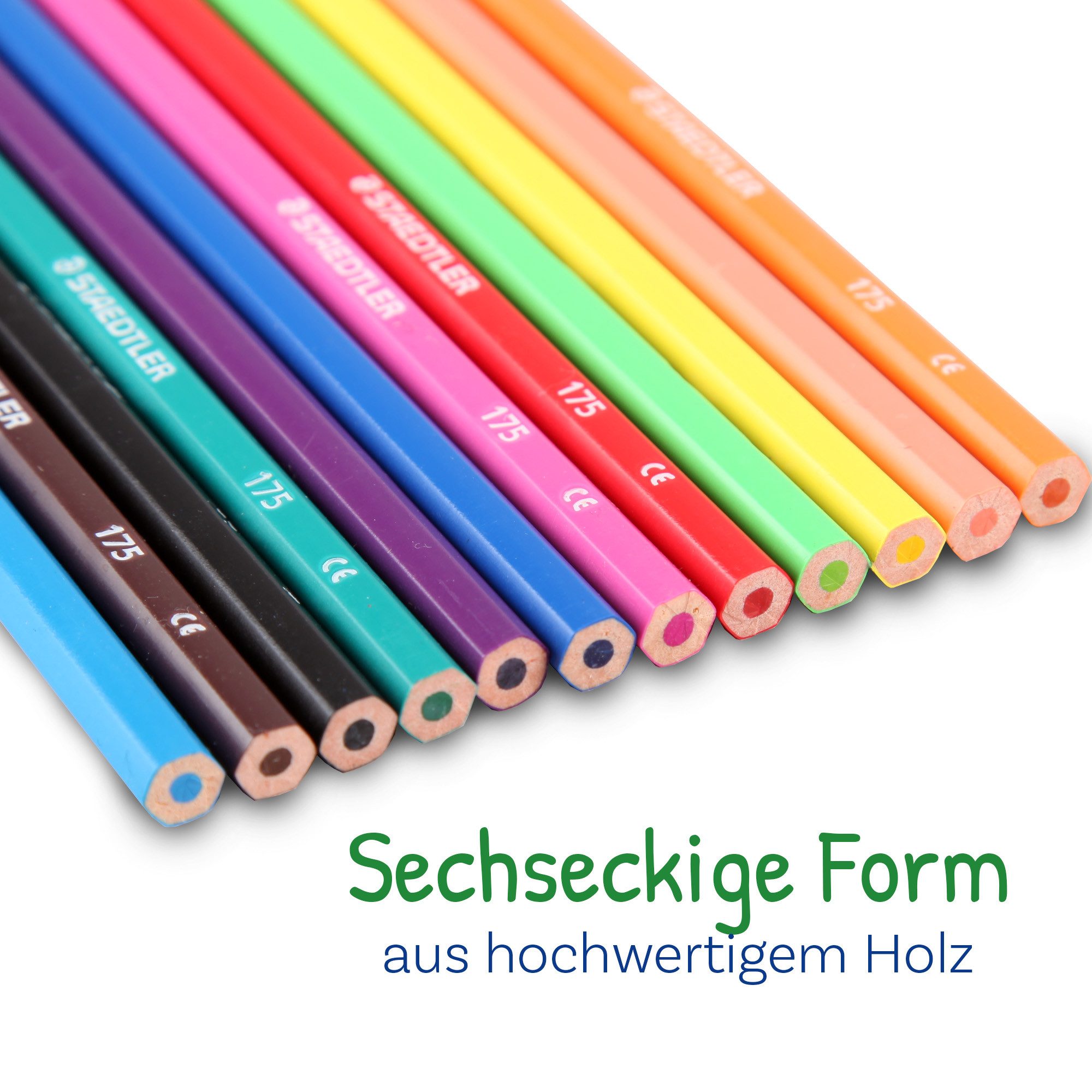 STAEDTLER Buntstift 175COC12, (1 x 12er Set, 12-tlg), Farbstifte aus Holz Set - Vorgespitzte Holzstifte zum Malen, Zeichnen
