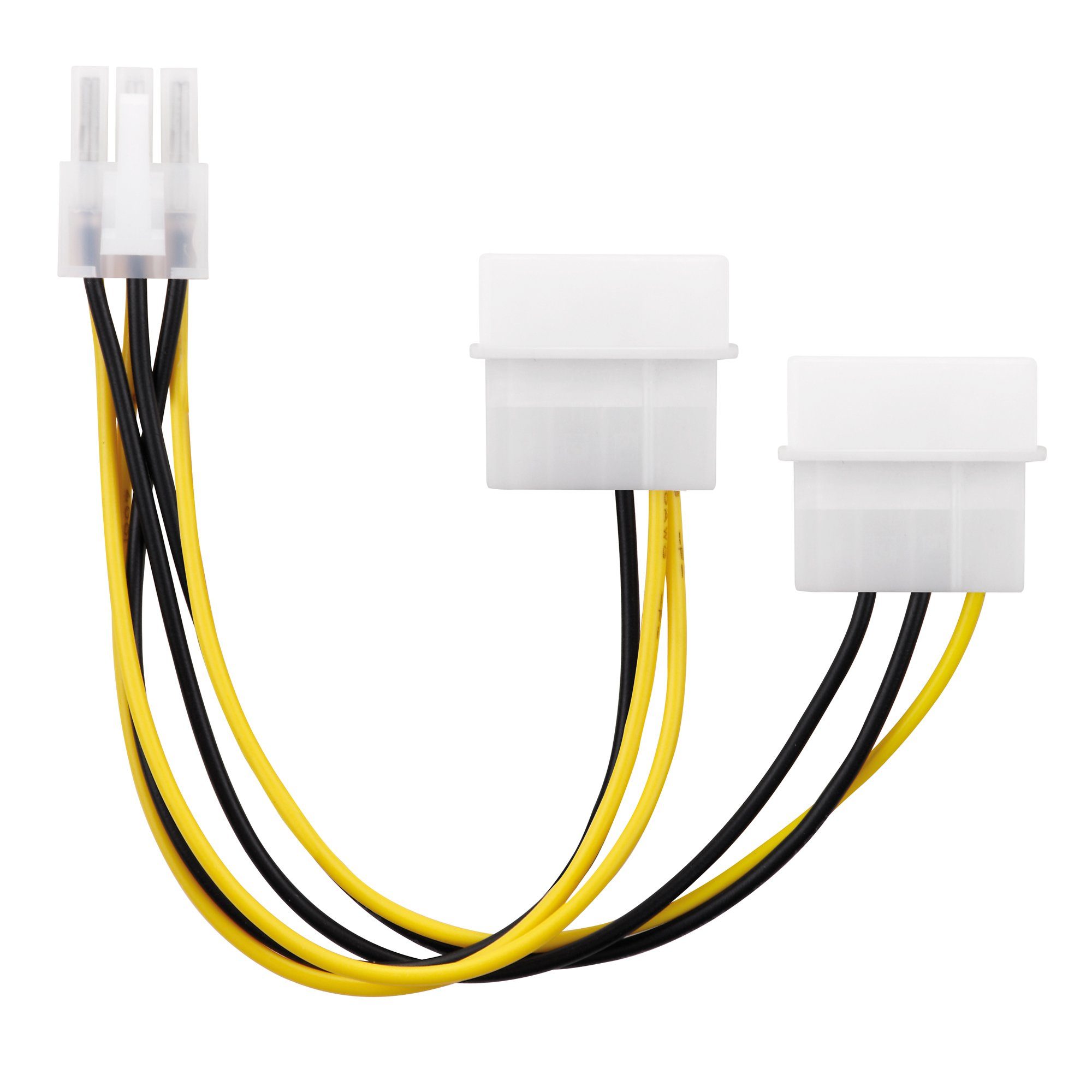 adaptare adaptare 35106 2-mal 4-polig IDE Molex auf 1-mal 6-polig PCI-E Strom-A Computer-Kabel