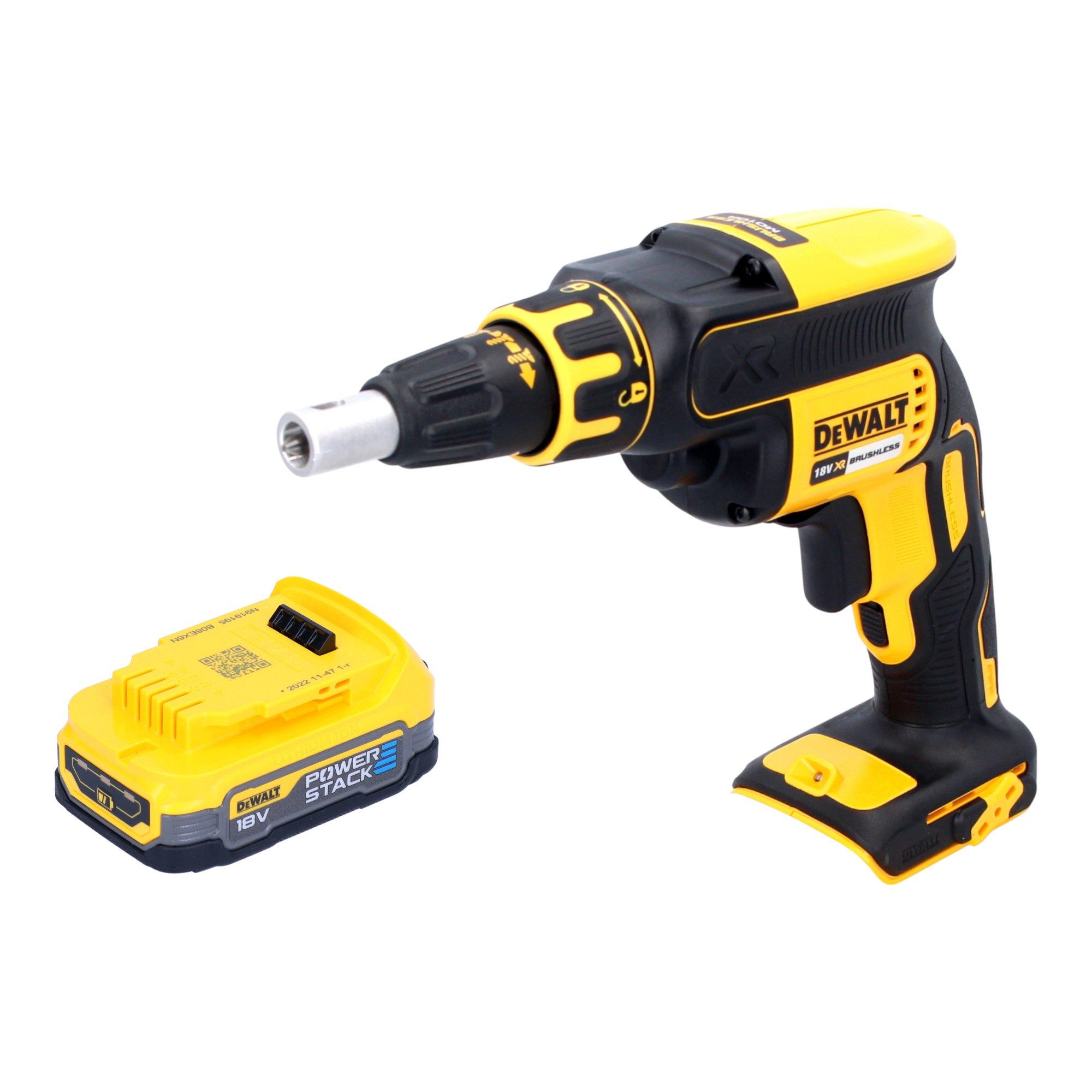 DeWalt Akku-Trockenbauschrauber DCF 620 N 18 V 30 Nm + 1x Powerstack Akku 1,7 Ah - ohne Ladegerät