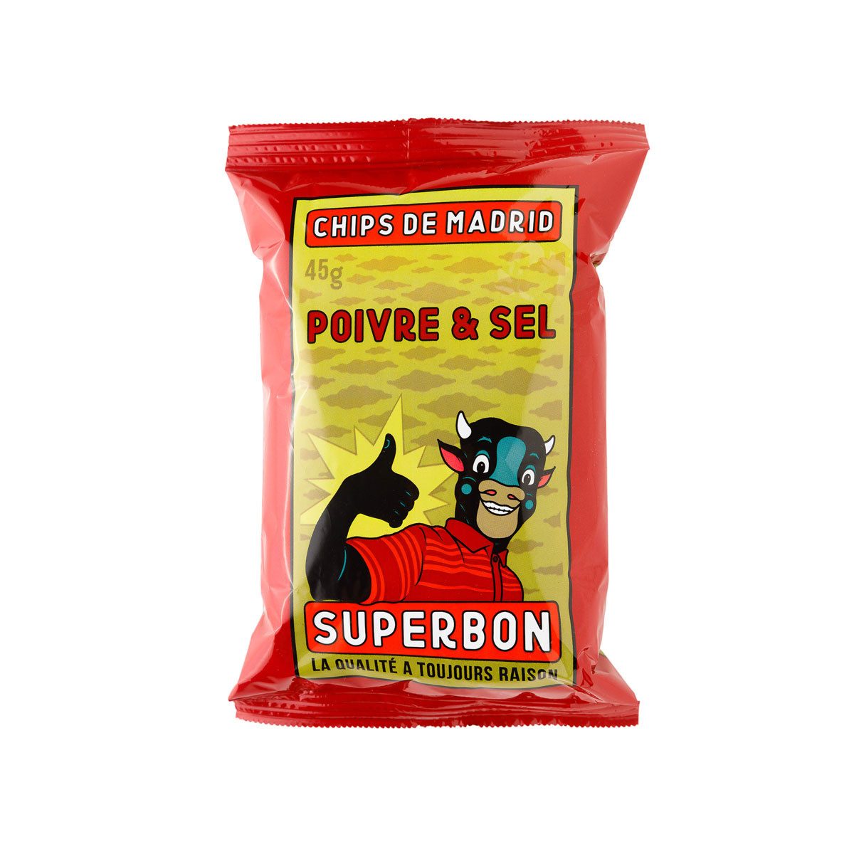 Superbon Knabberei, Superbon Chips Poivre und Sel Kartoffelchips mit Pfeffer und Salz 135g